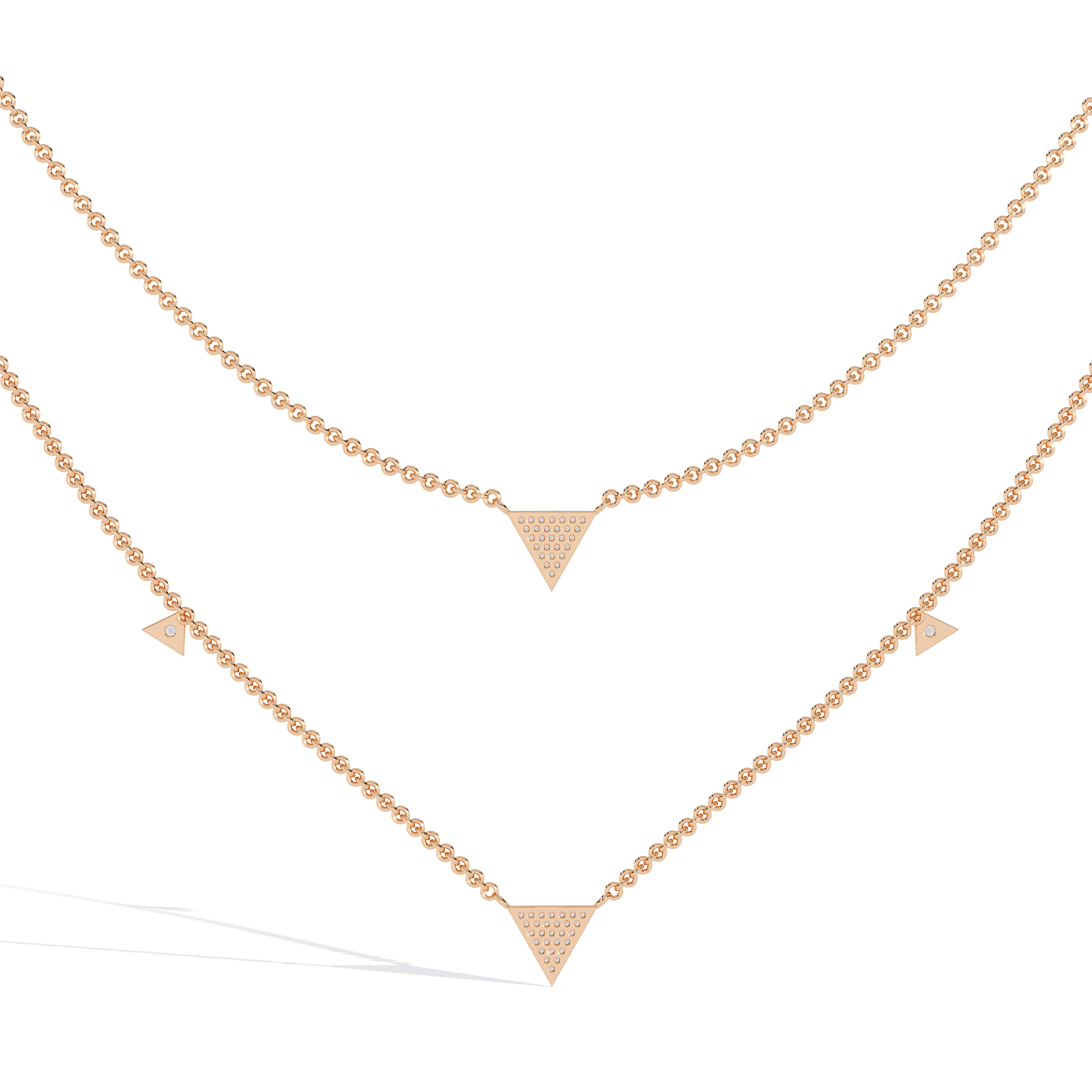 Modern Triangle Lab Grown Diamond Necklace