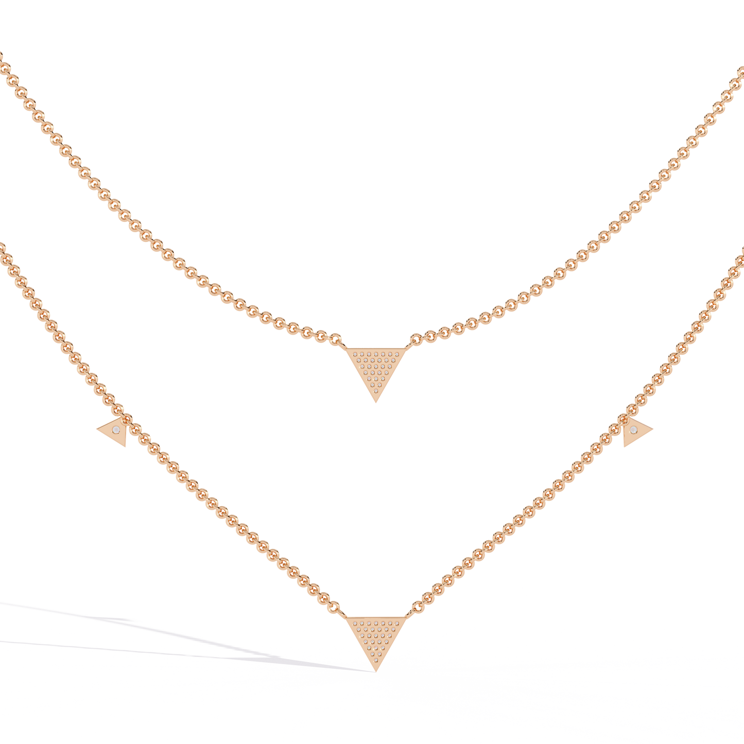 Modern Triangle Lab Grown Diamond Necklace