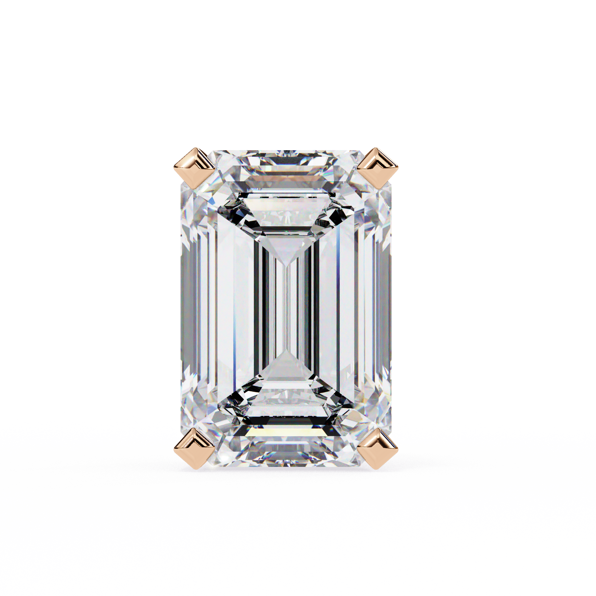 Emerald Cut Lab Diamond Solitaire Studs