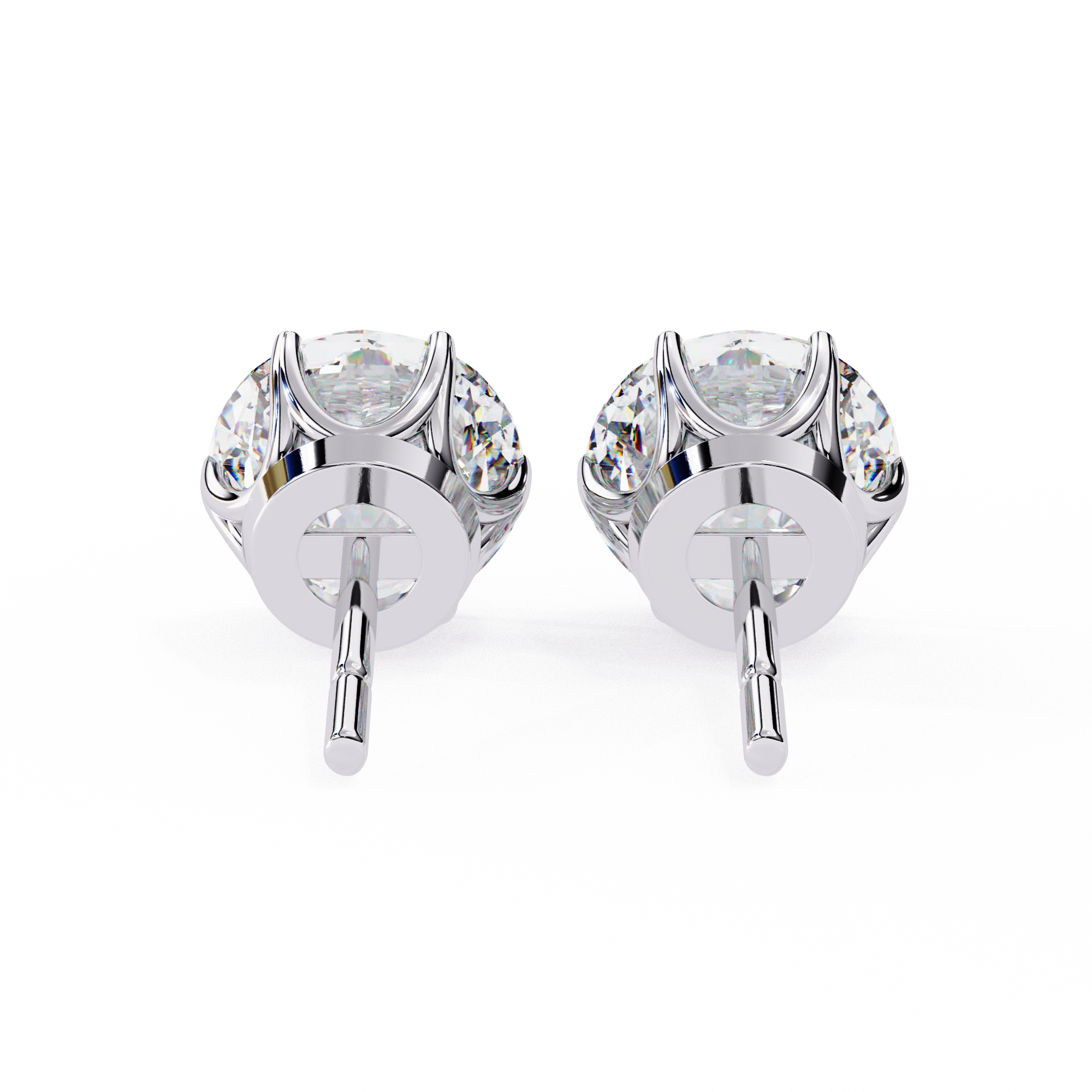 Classic Six Claw Diamond Stud Earrings