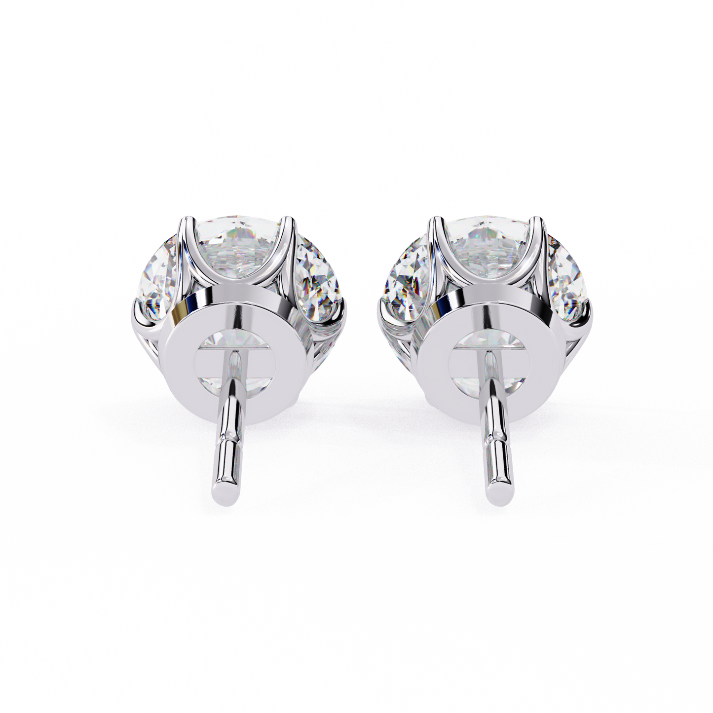 Classic Six Claw Diamond Stud Earrings