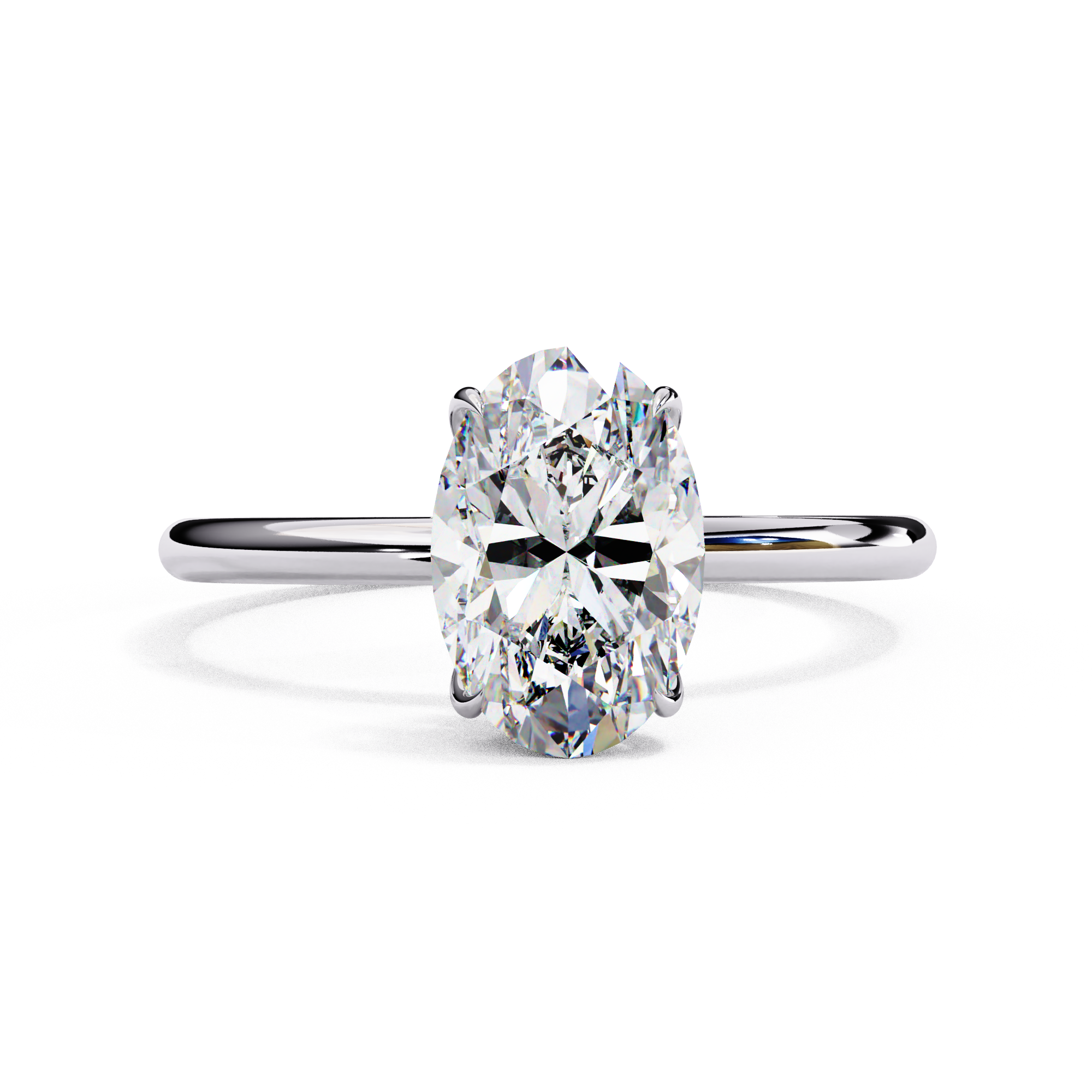 Women's Oval Cut Diamond Solitaire Ring