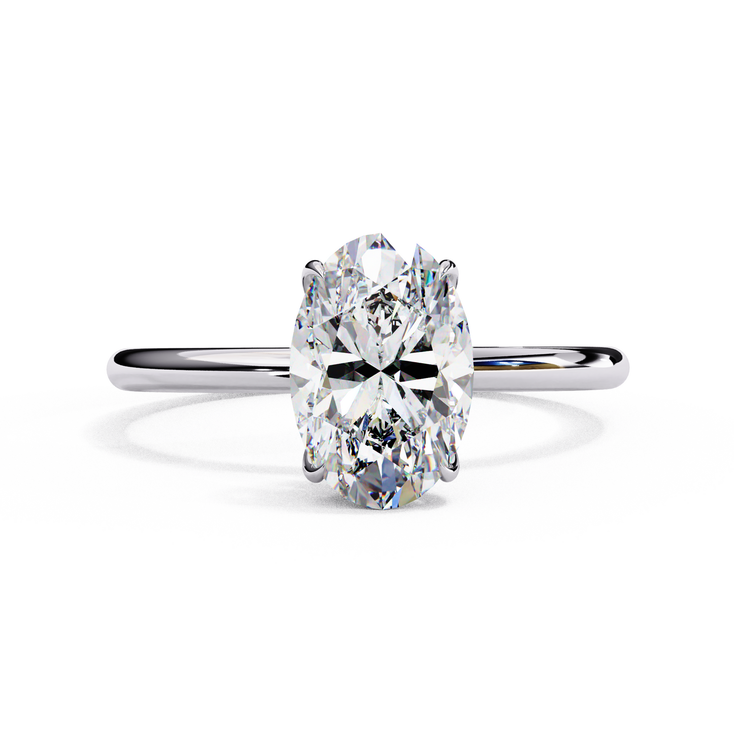 Women's Oval Cut Diamond Solitaire Ring