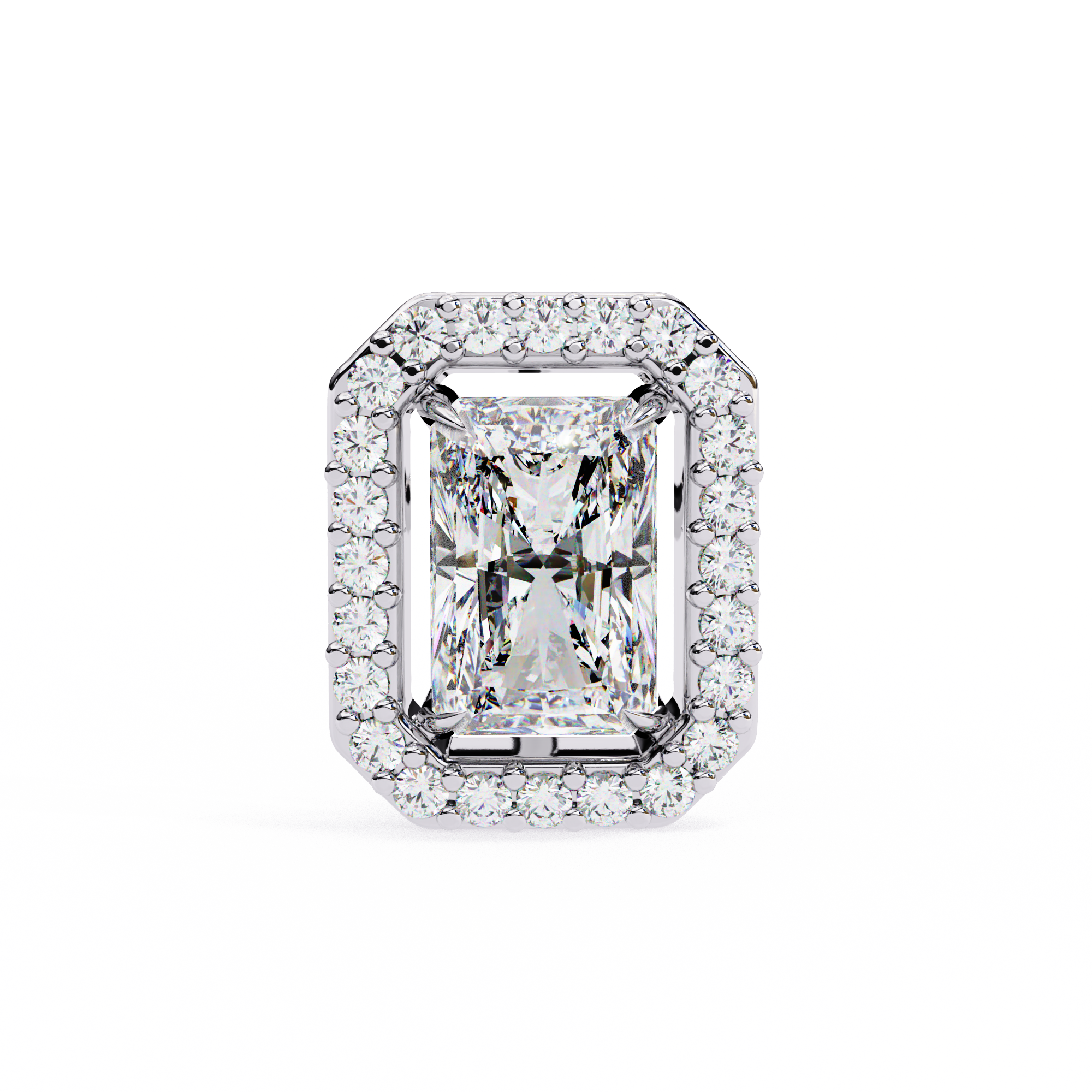 Lab Grown Diamond Earring Studs Radiant Stone