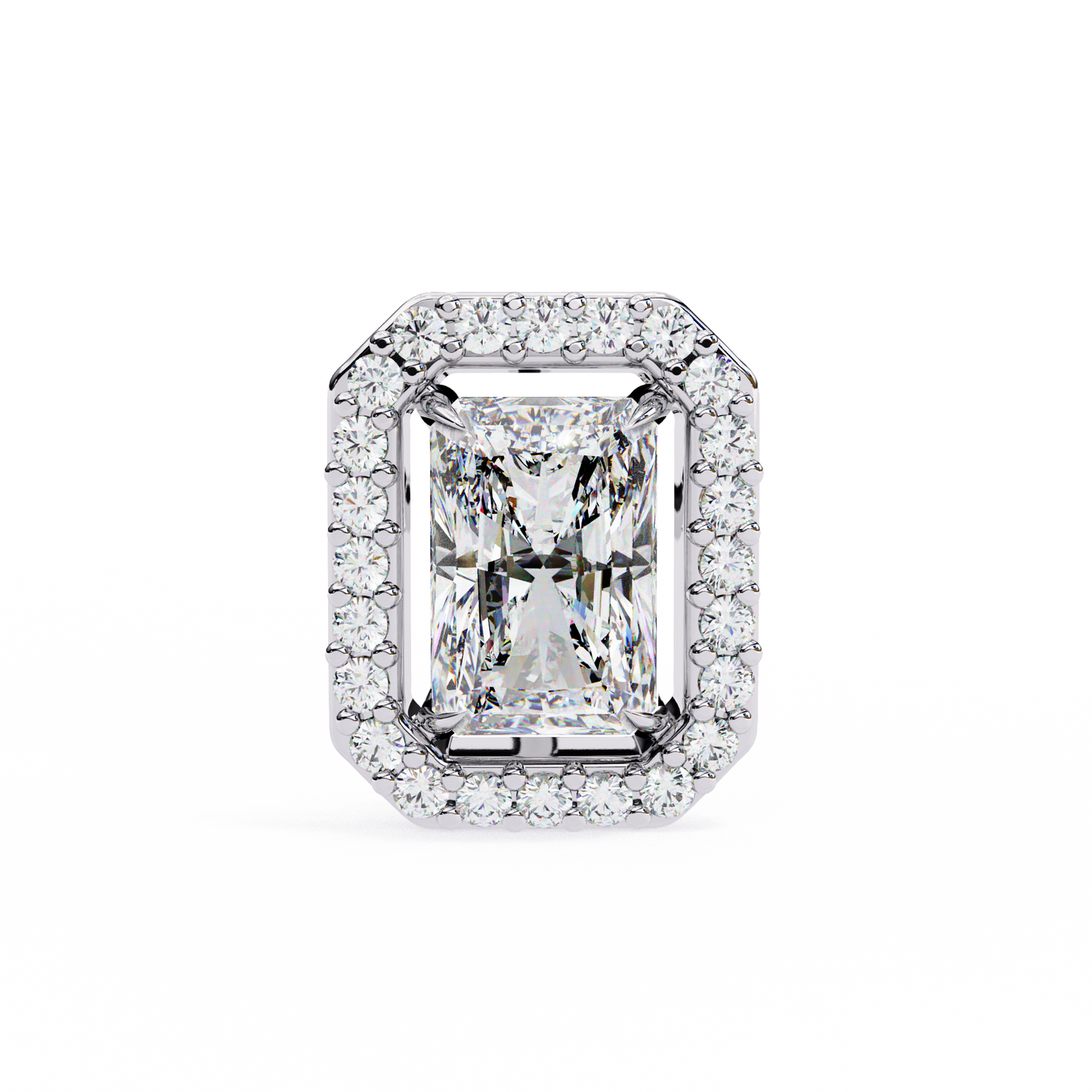 Lab Grown Diamond Earring Studs Radiant Stone