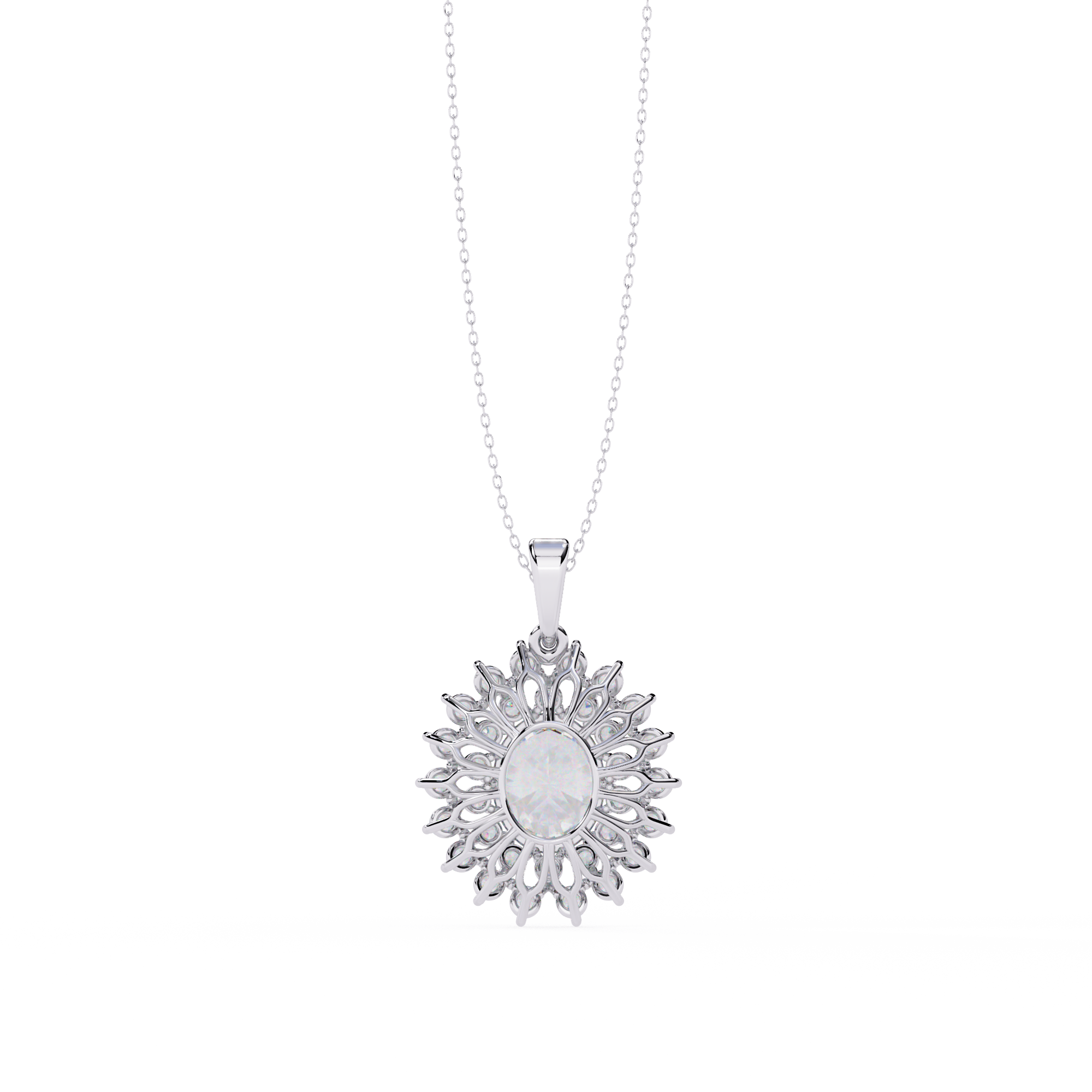Dawn Oval Diamond Necklace