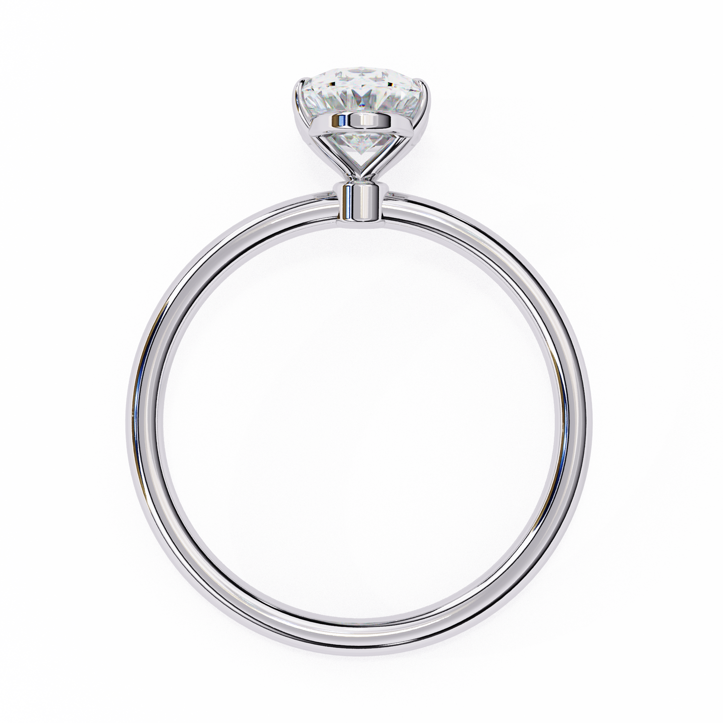 Women's Oval Cut Diamond Solitaire Ring