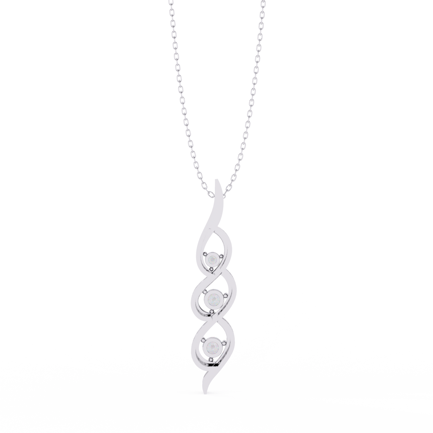 Round Luxurious Lab Grown Diamond Necklace