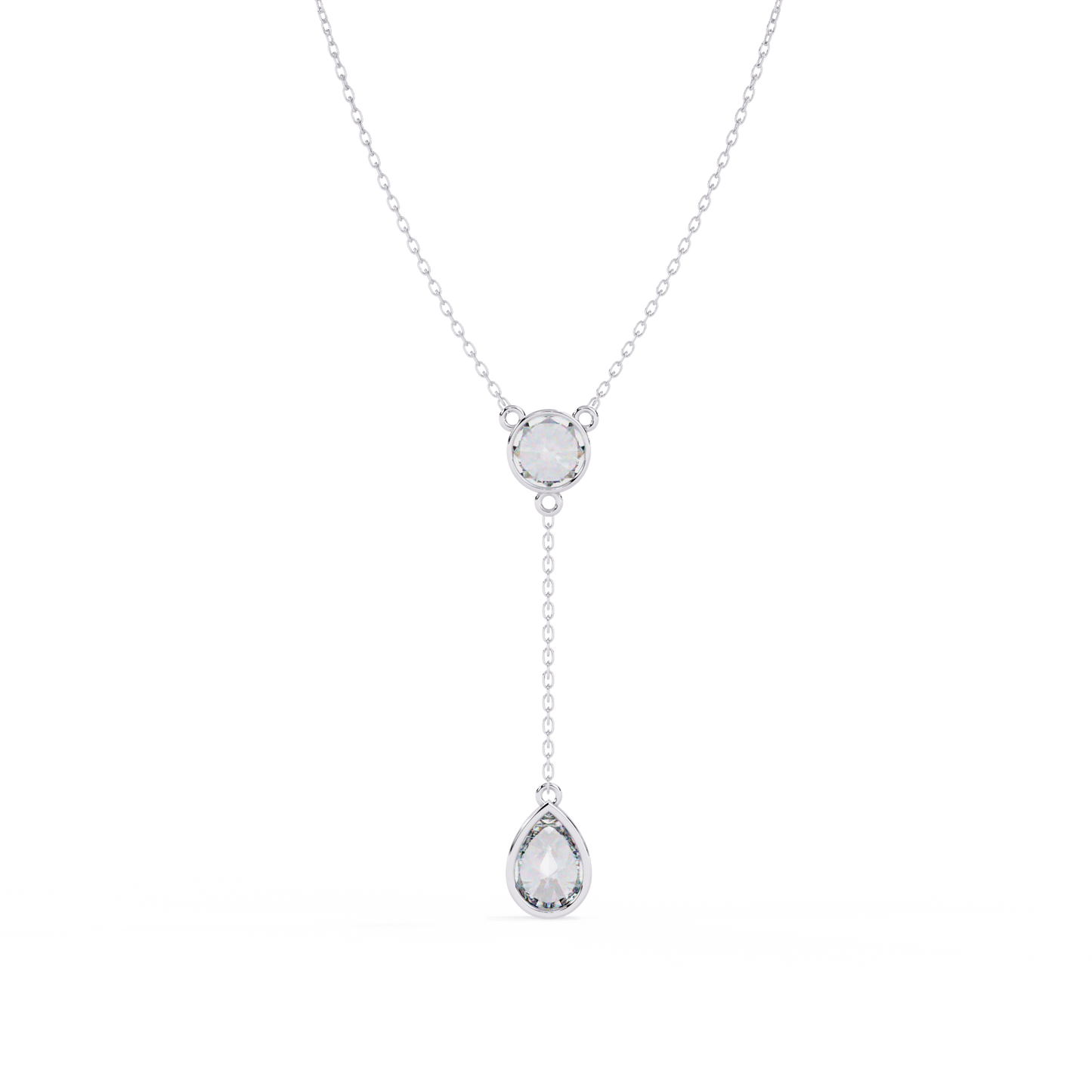 Classic Y-Necklace with Sparkling Diamonds