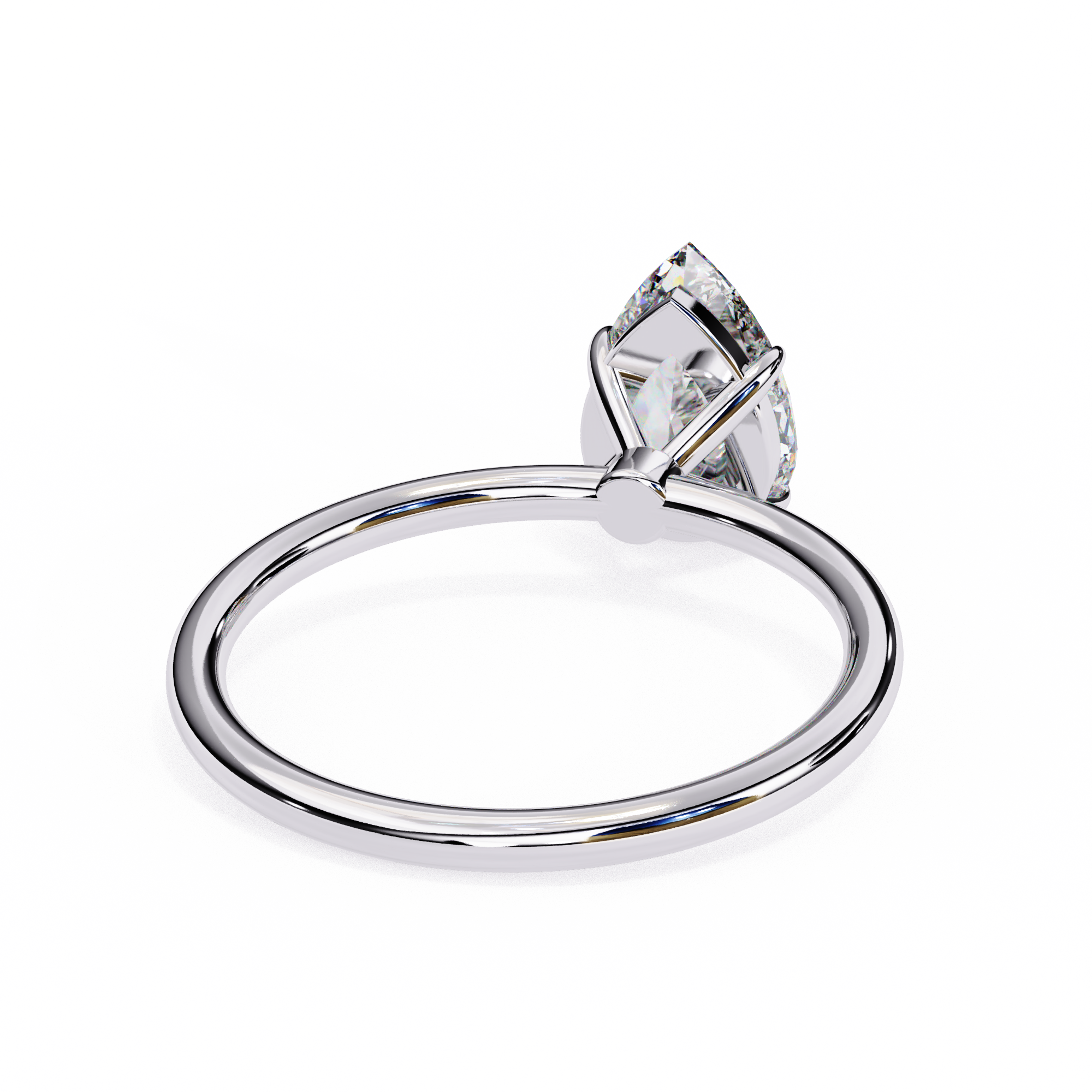 Women's Pear Cut Diamond Solitaire Ring