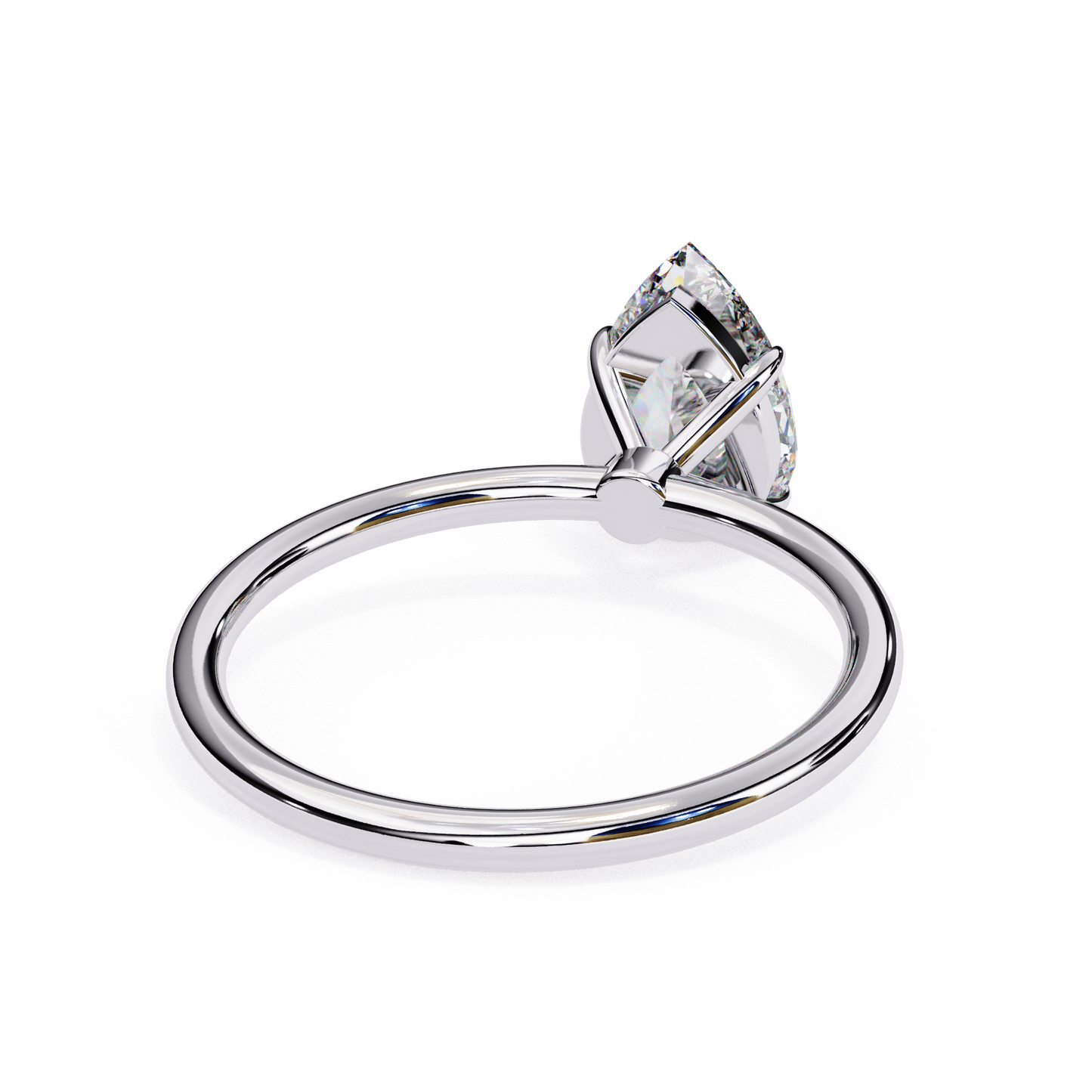 Women's Pear Cut Diamond Solitaire Ring