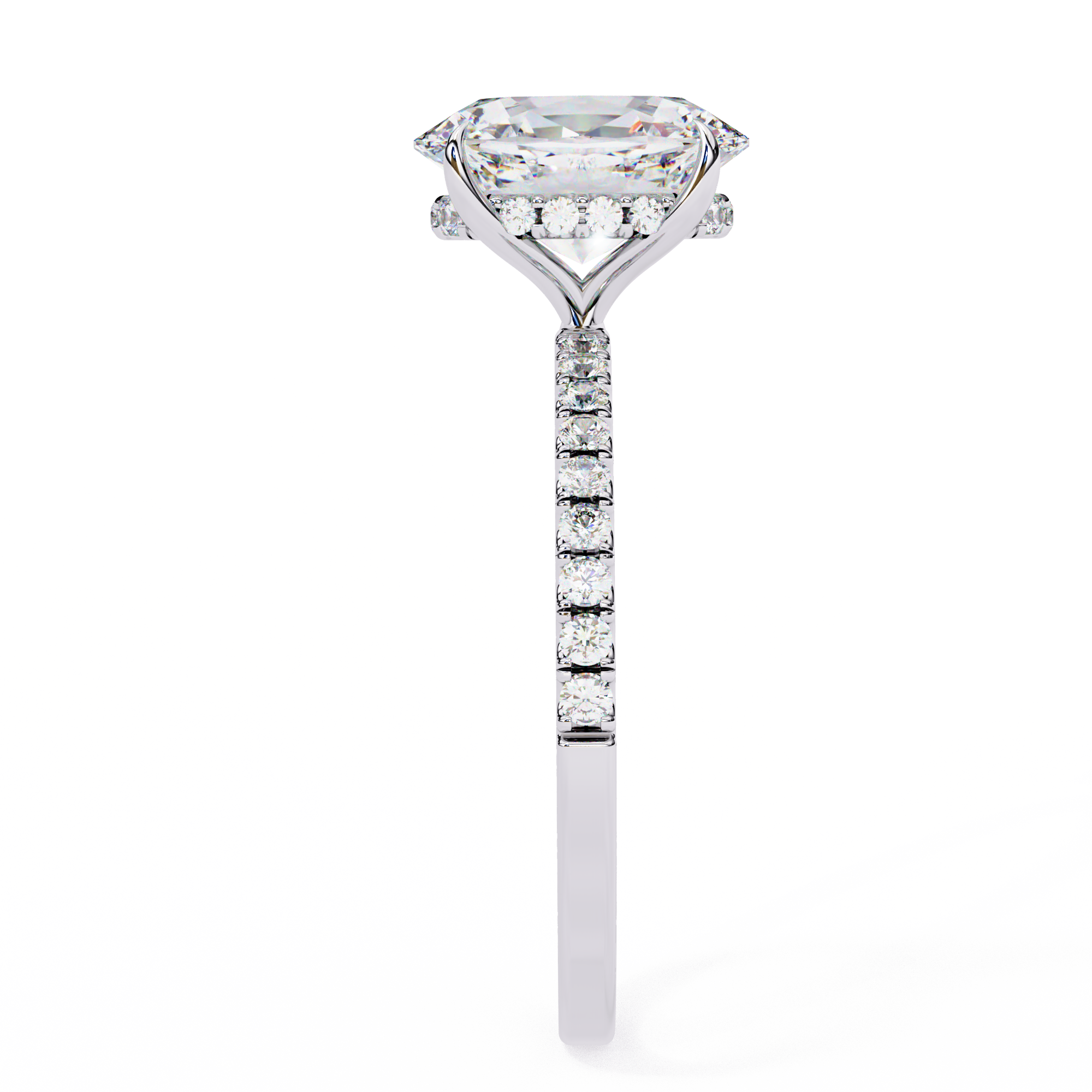 The Oval Royale with Pave by Eco Sparckle