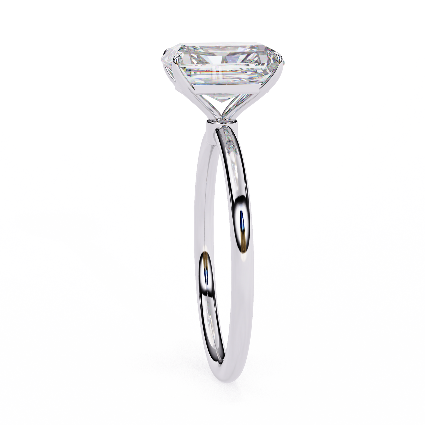 Women's Emerald Cut Diamond Solitaire Ring