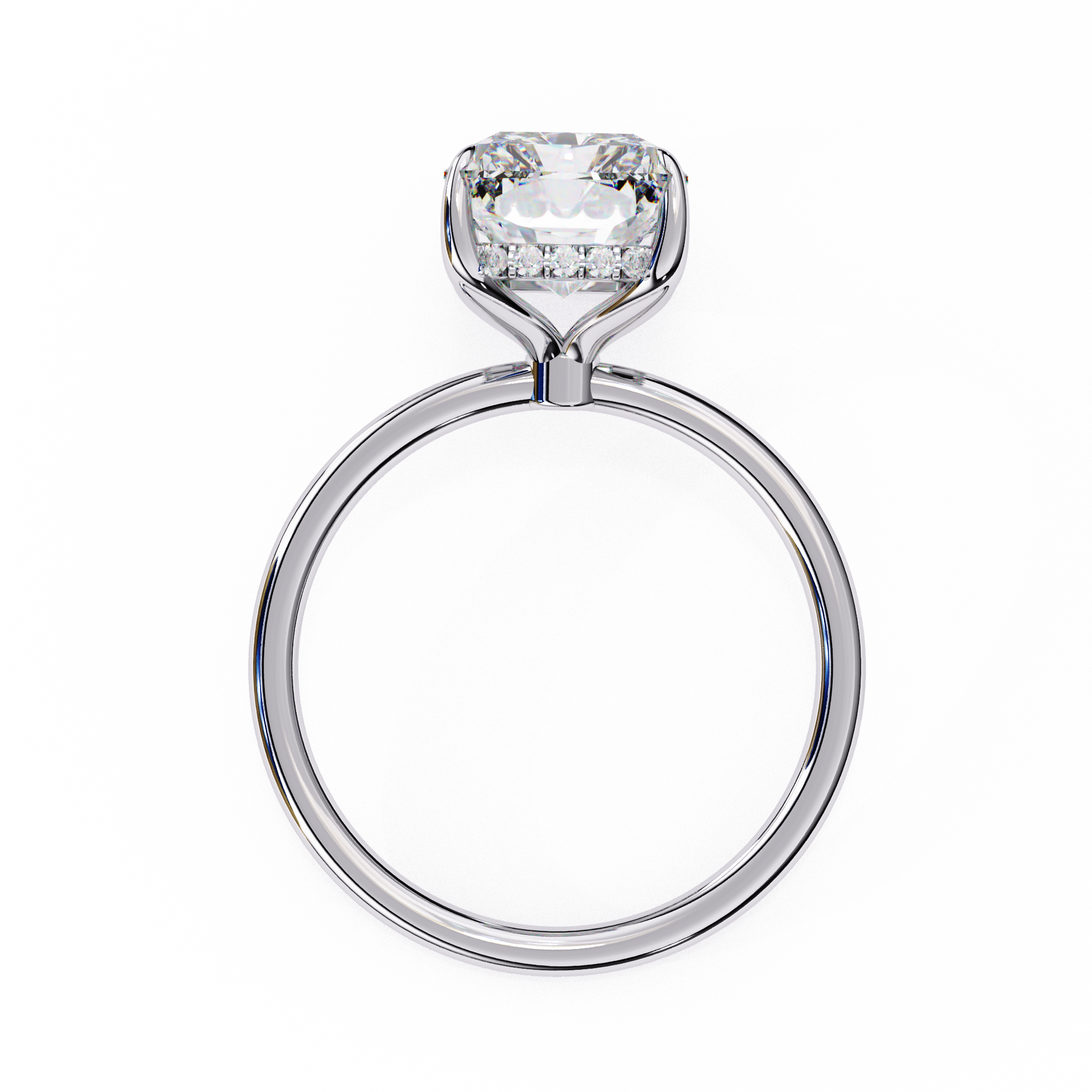 Under Halo Radiant Diamond Ring