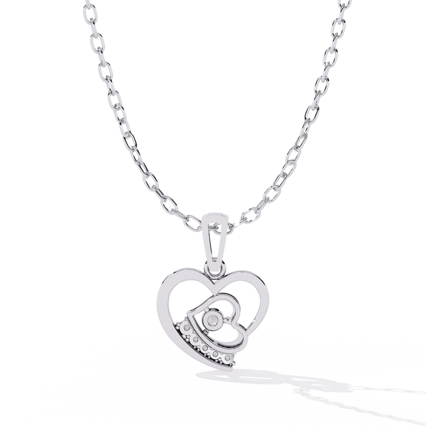 Diamond Heart Pendant Necklace