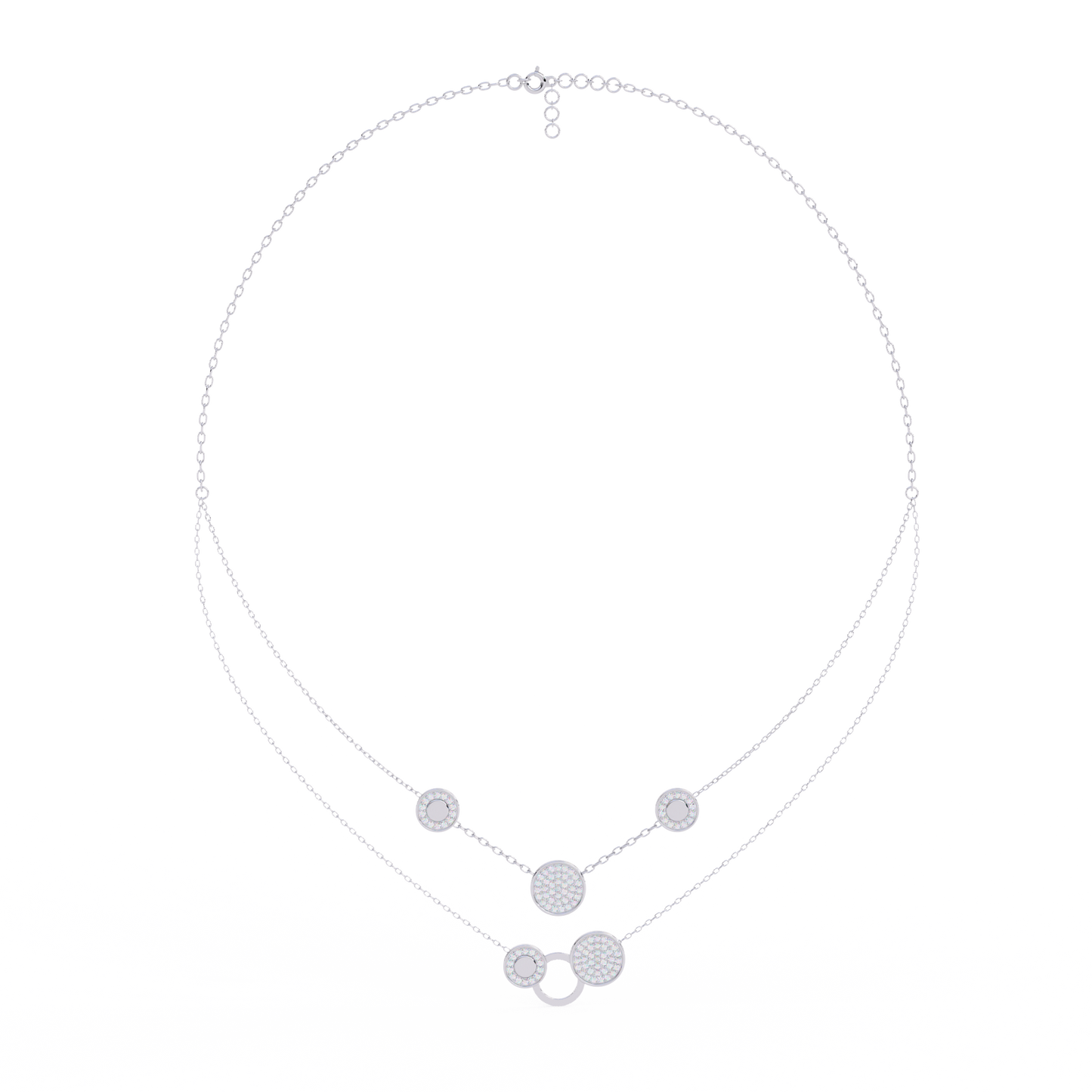Lira Round Diamond Necklace