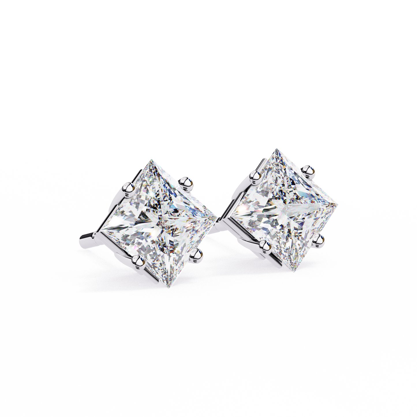 Princess Diamond Earrings