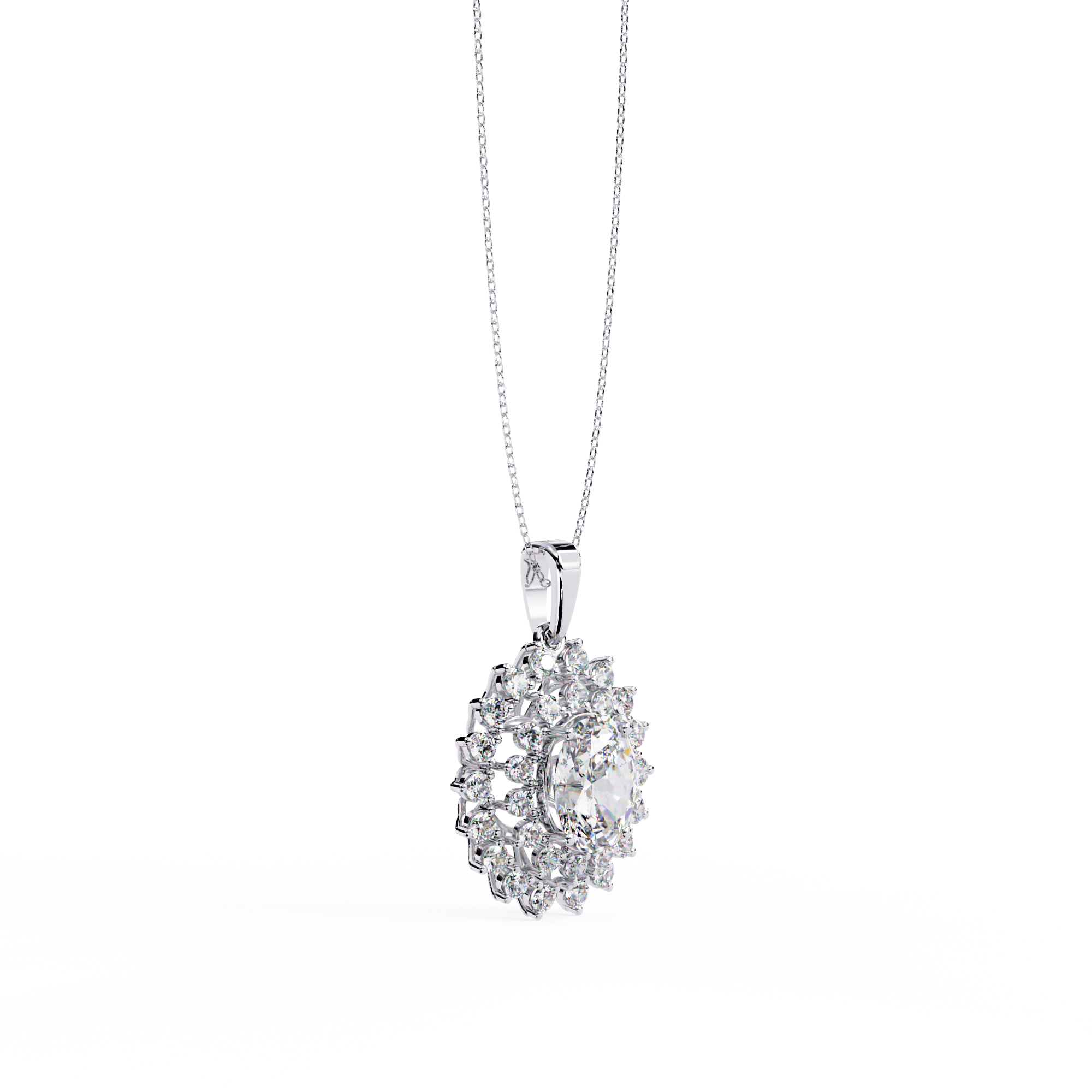 Dawn Oval Diamond Necklace
