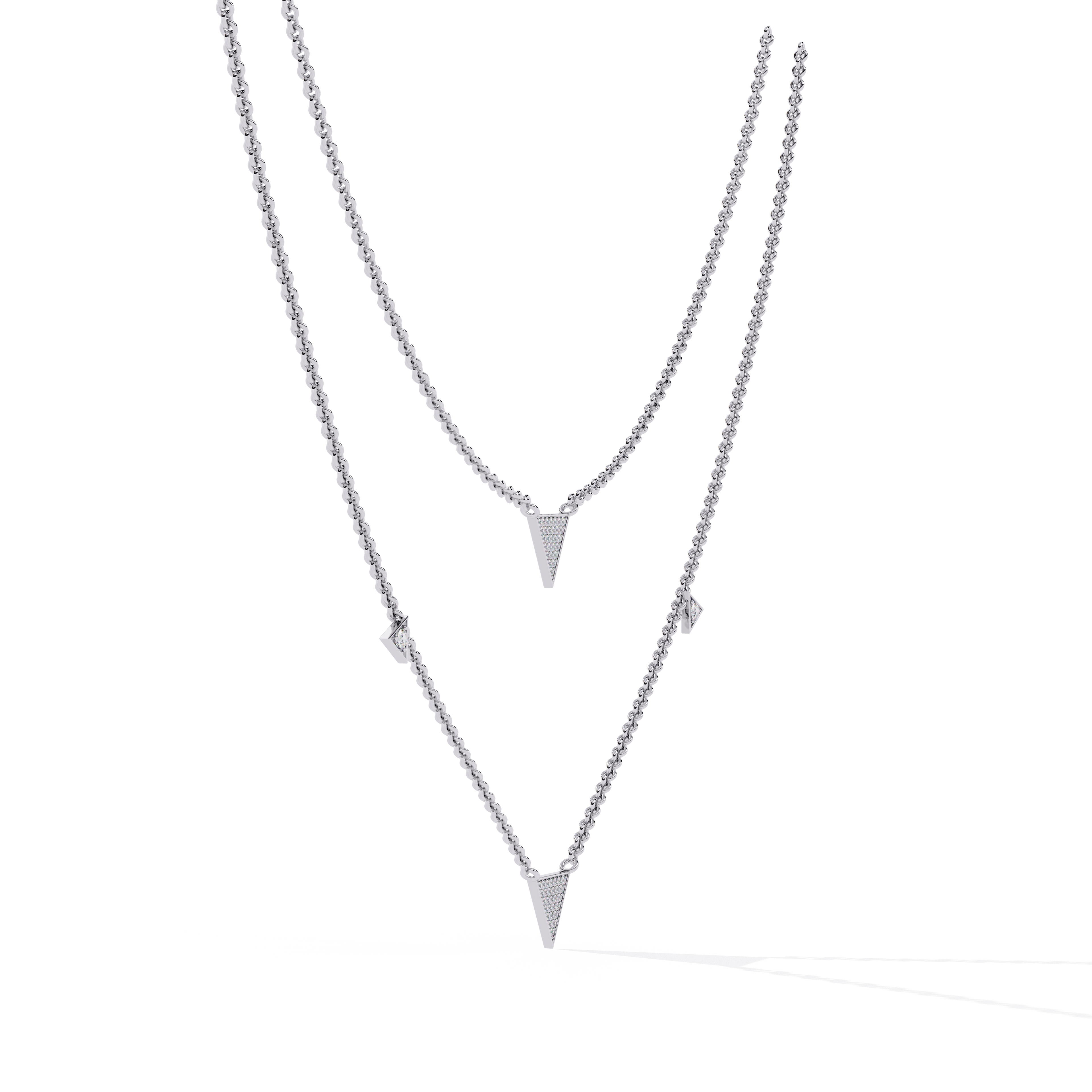 Modern Triangle Lab Grown Diamond Necklace
