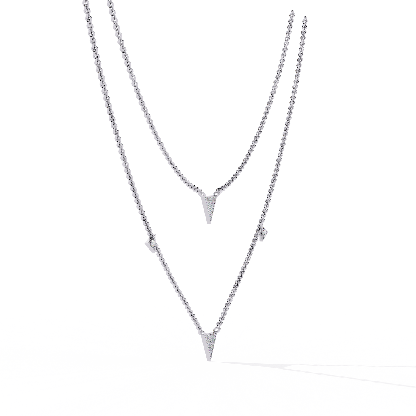 Modern Triangle Lab Grown Diamond Necklace