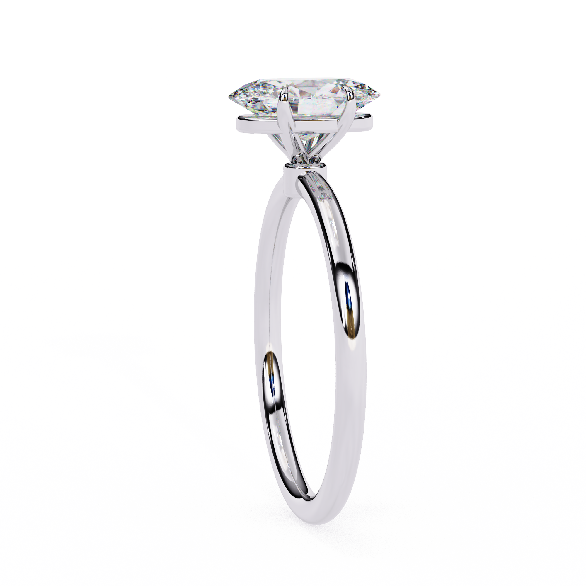 Women's Oval Cut Diamond Solitaire Ring