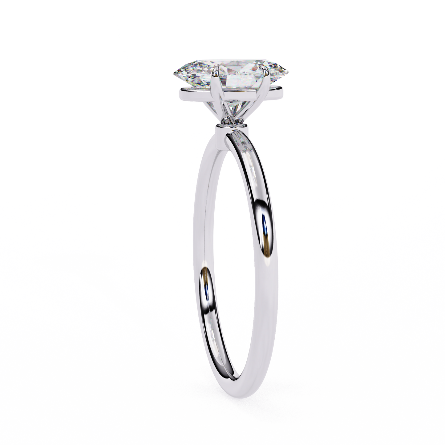 Women's Oval Cut Diamond Solitaire Ring