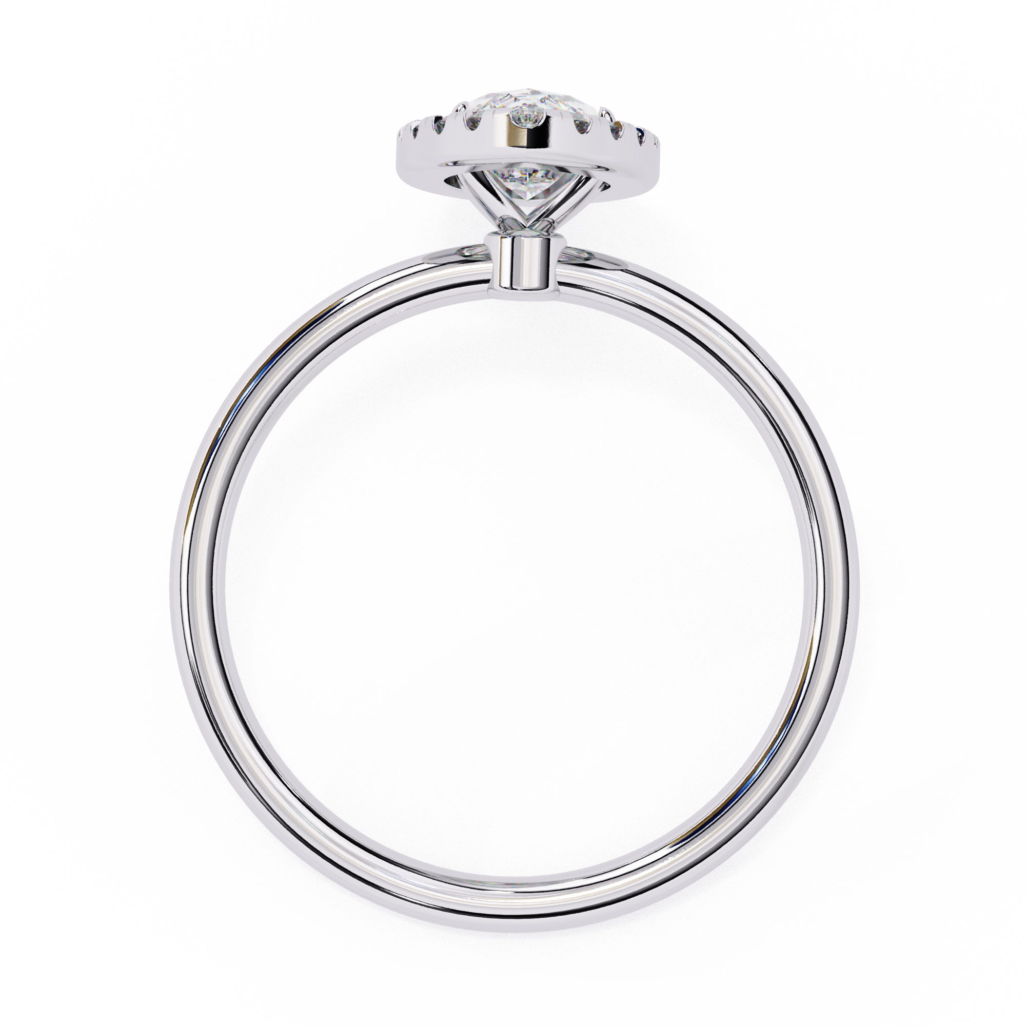Lab Grown Marquise Diamond Halo Engagement Rings