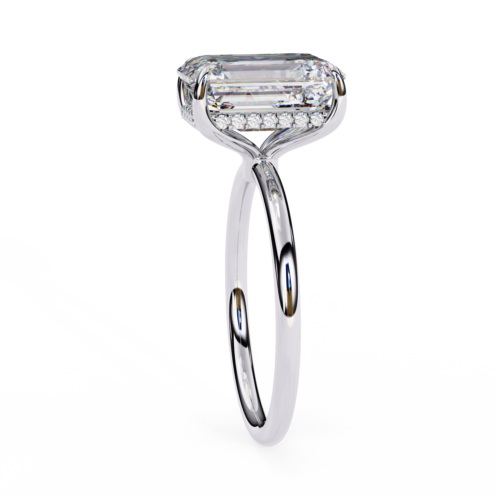 Under Halo Radiant Diamond Ring