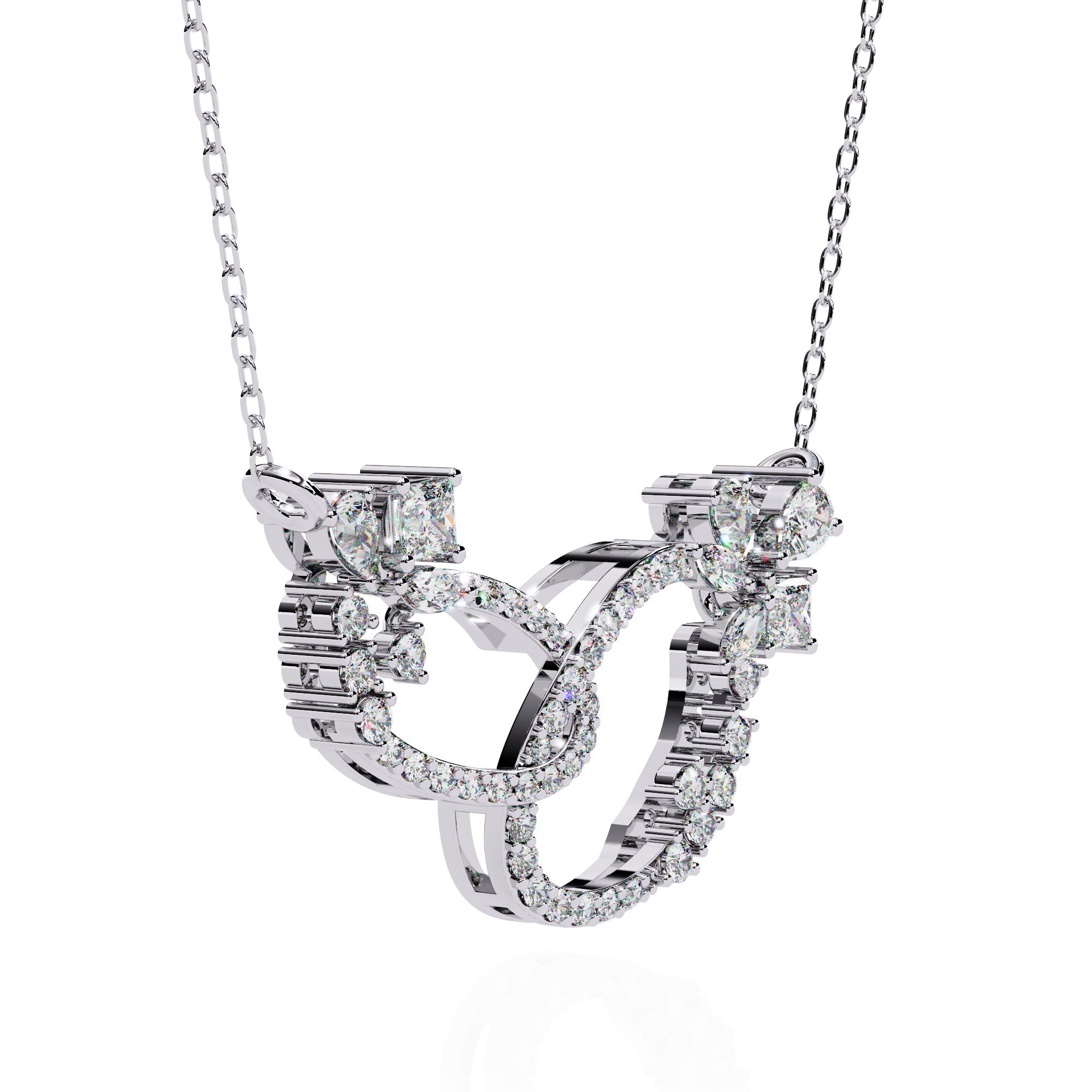 Round Lab Grown Diamond Necklaces