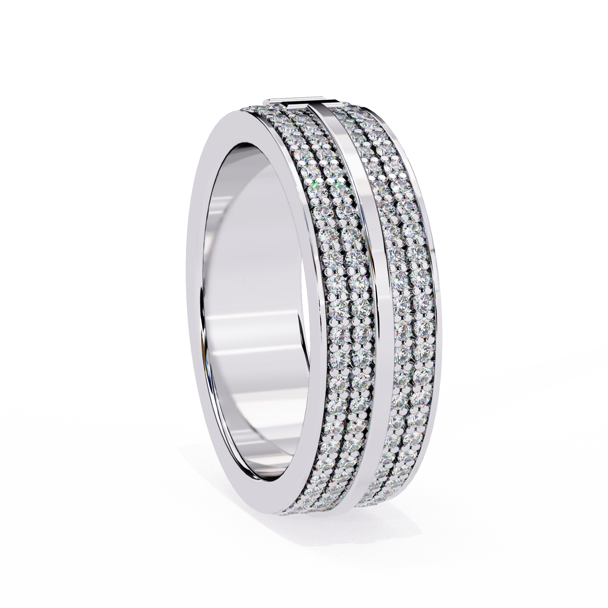 Lab grown Diamond T Wide Pavé Diamond Ring