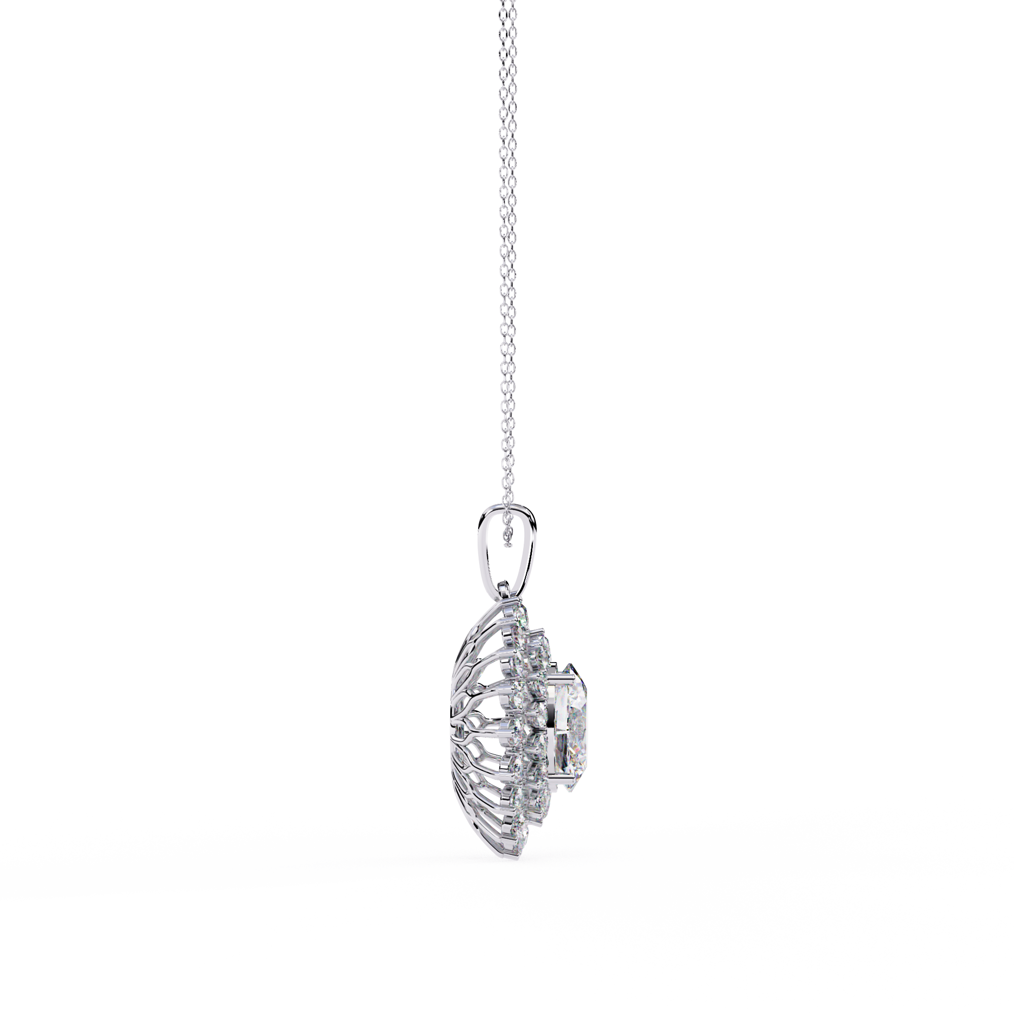 Dawn Oval Diamond Necklace