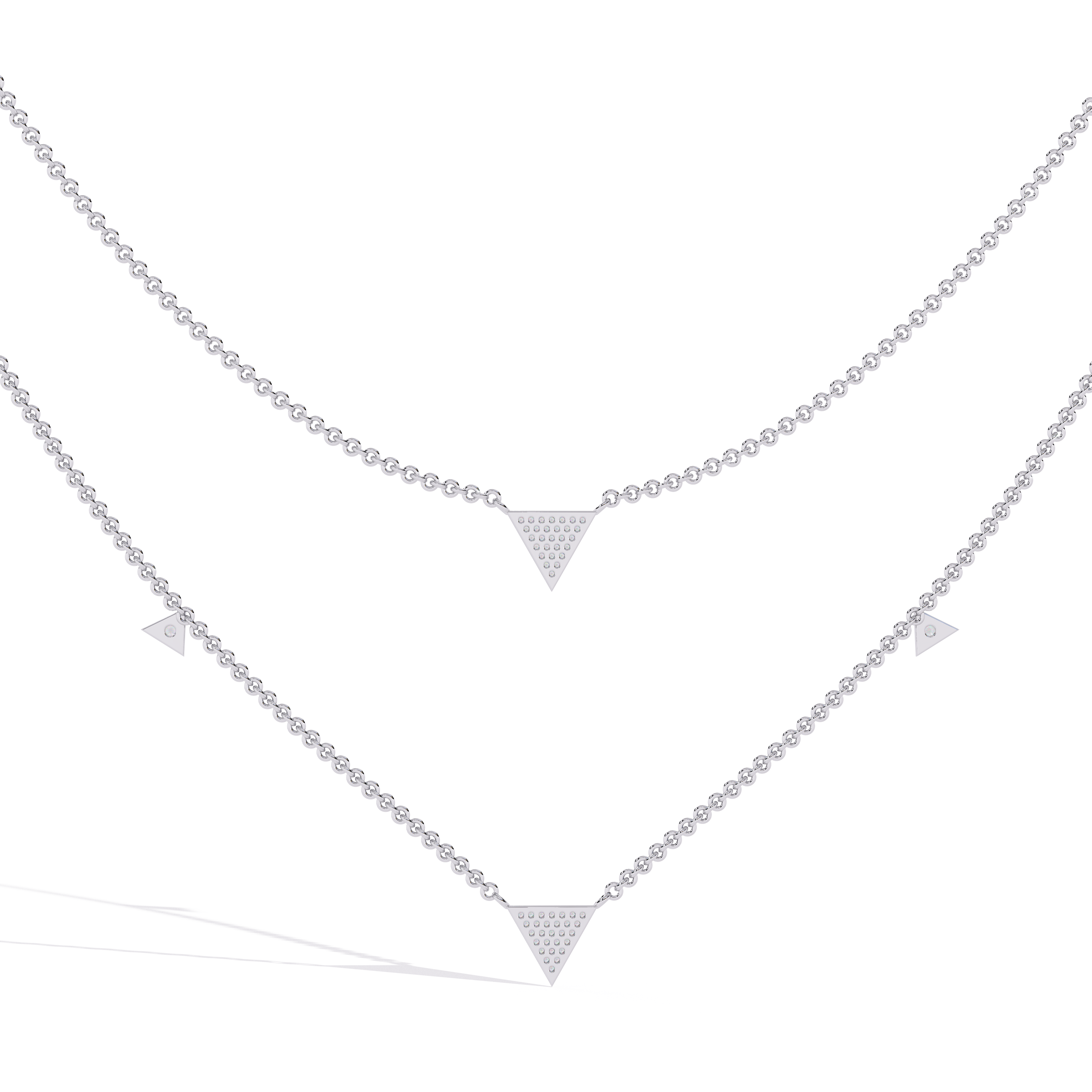 Modern Triangle Lab Grown Diamond Necklace