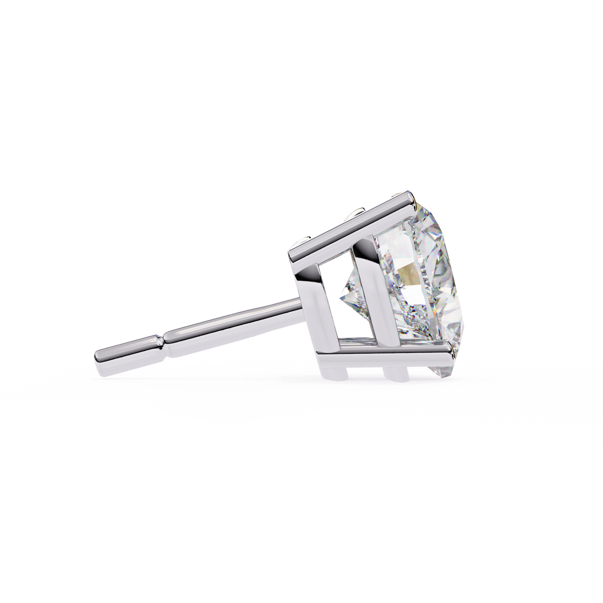 Heart Shape Lab Grown Diamond Earring Stud