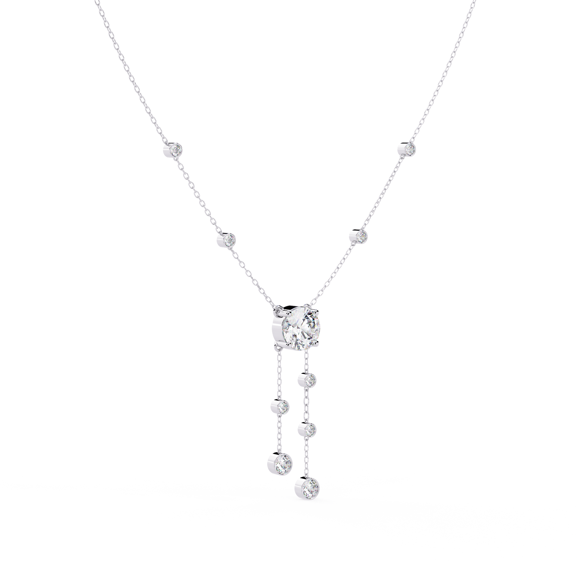 Round Lab Grown Diamond Necklaces