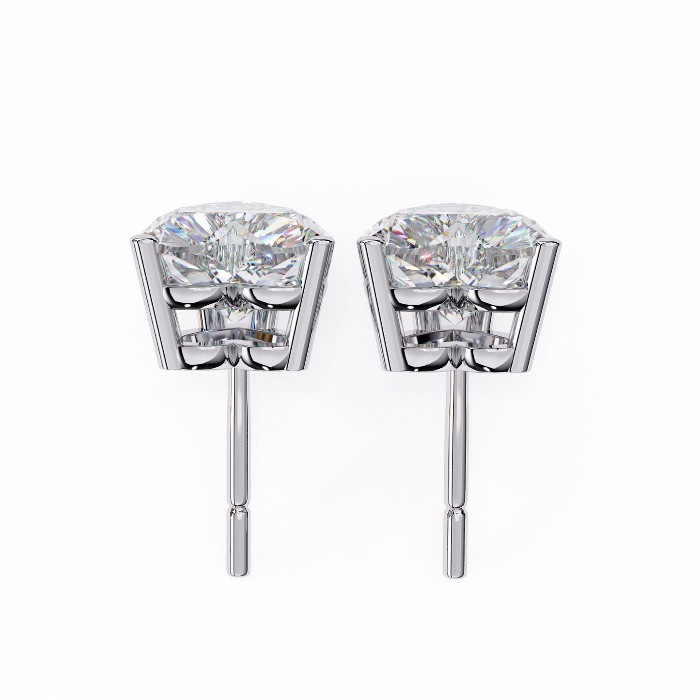 Heart Shape Lab Grown Diamond Earring Stud