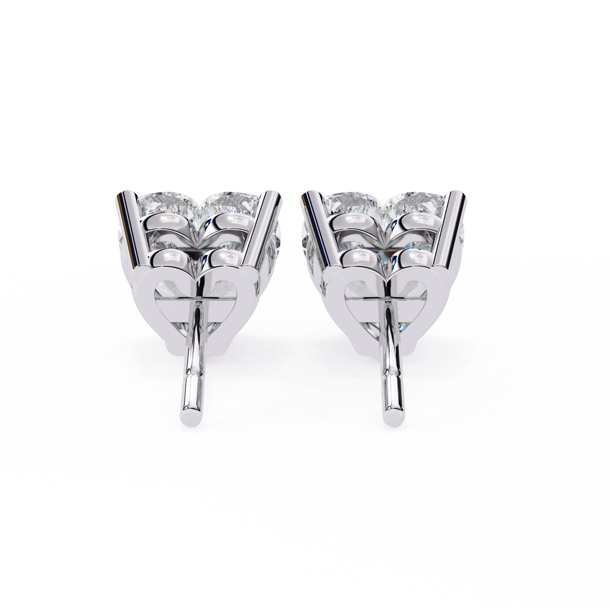 Heart Shape Lab Grown Diamond Earring Stud