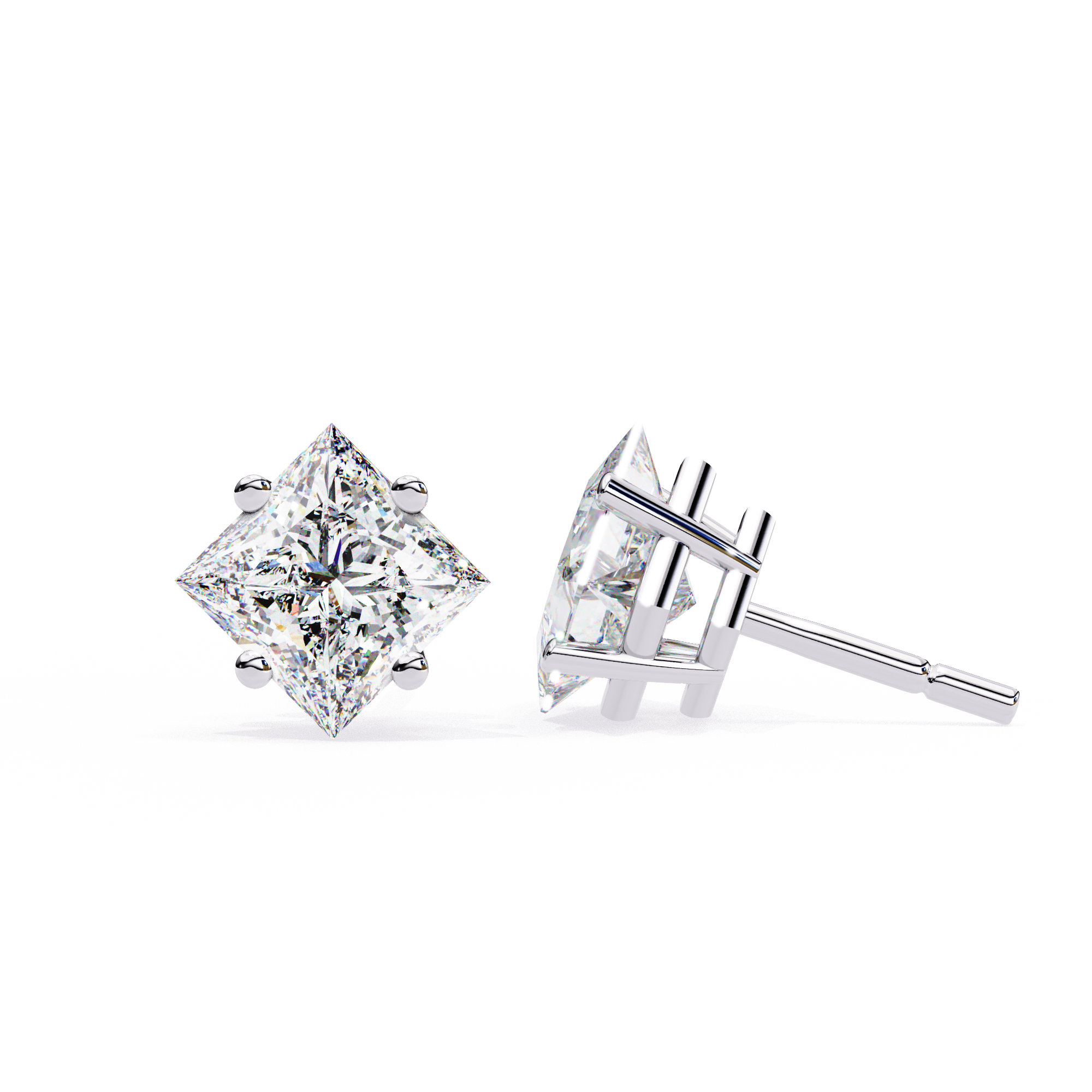 Princess Diamond Earrings