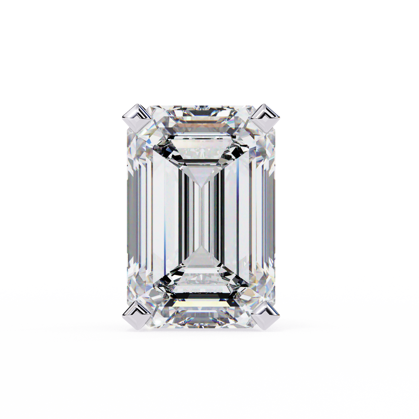 Emerald Cut Lab Diamond Solitaire Studs