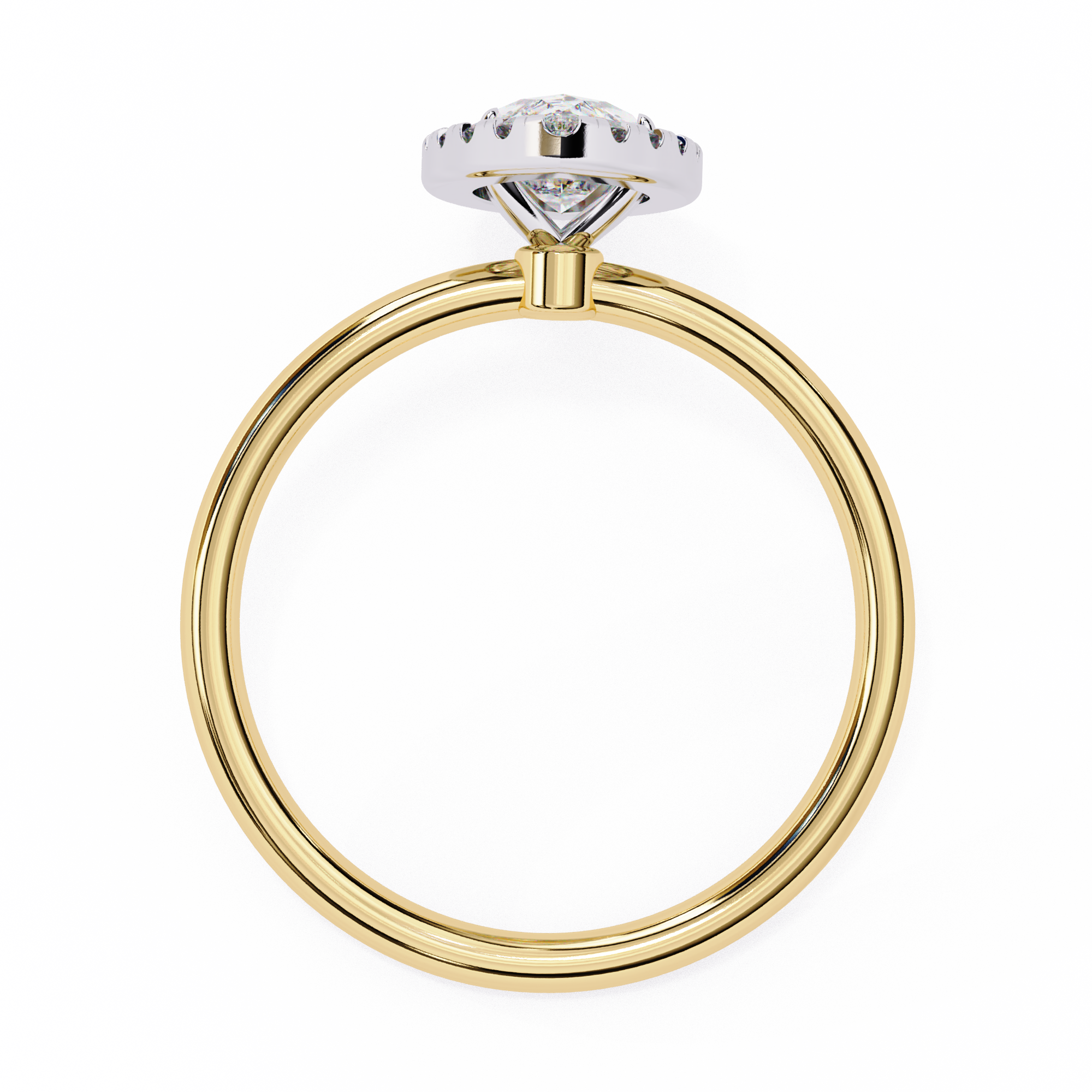 Lab Grown Marquise Diamond Halo Engagement Rings