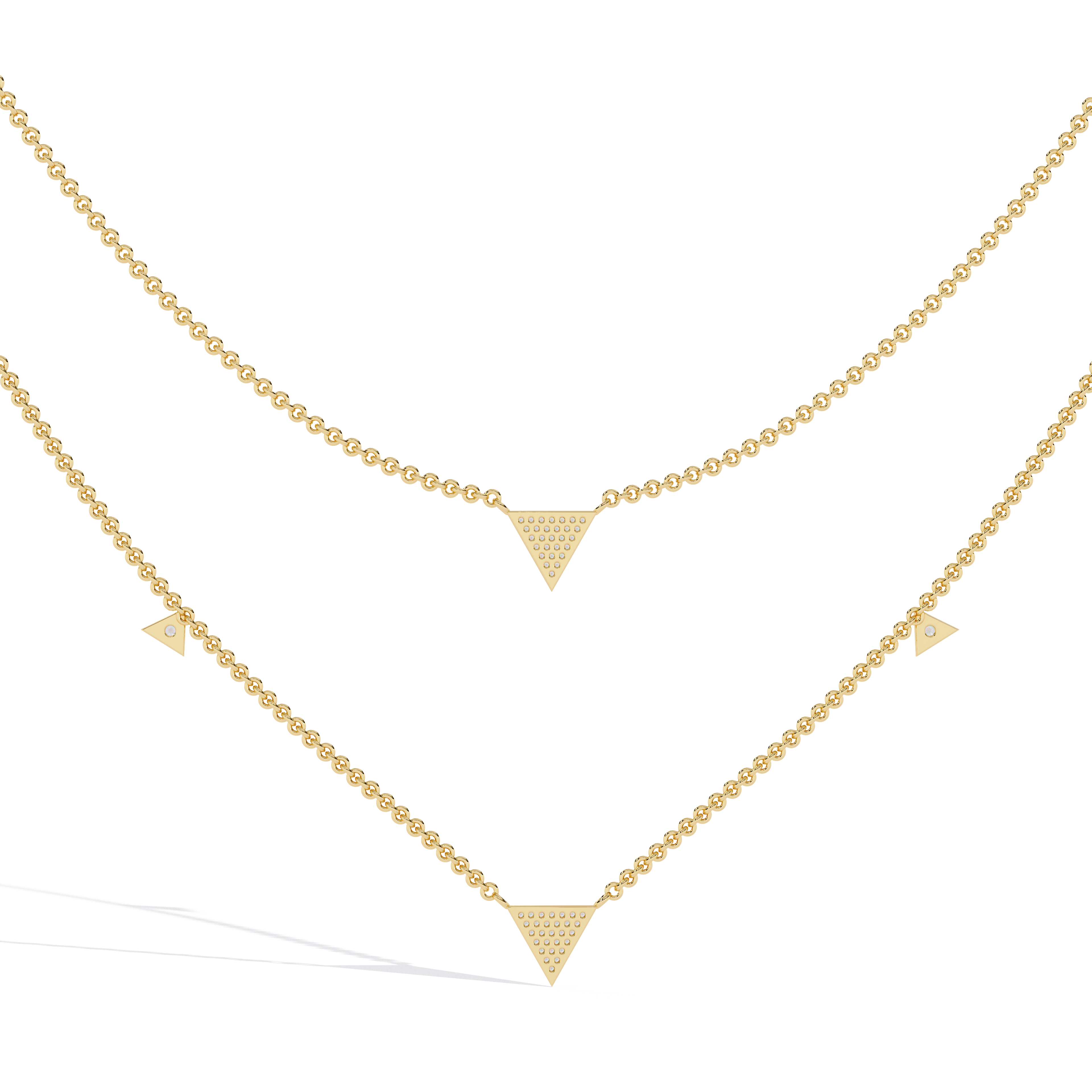 Modern Triangle Lab Grown Diamond Necklace
