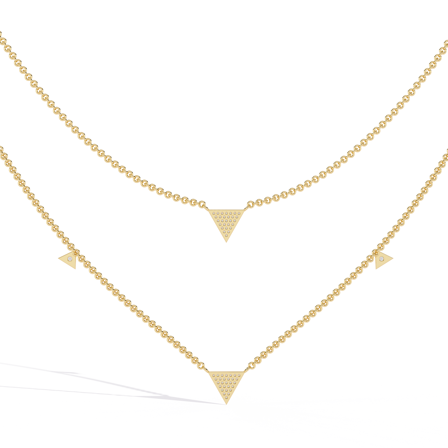 Modern Triangle Lab Grown Diamond Necklace