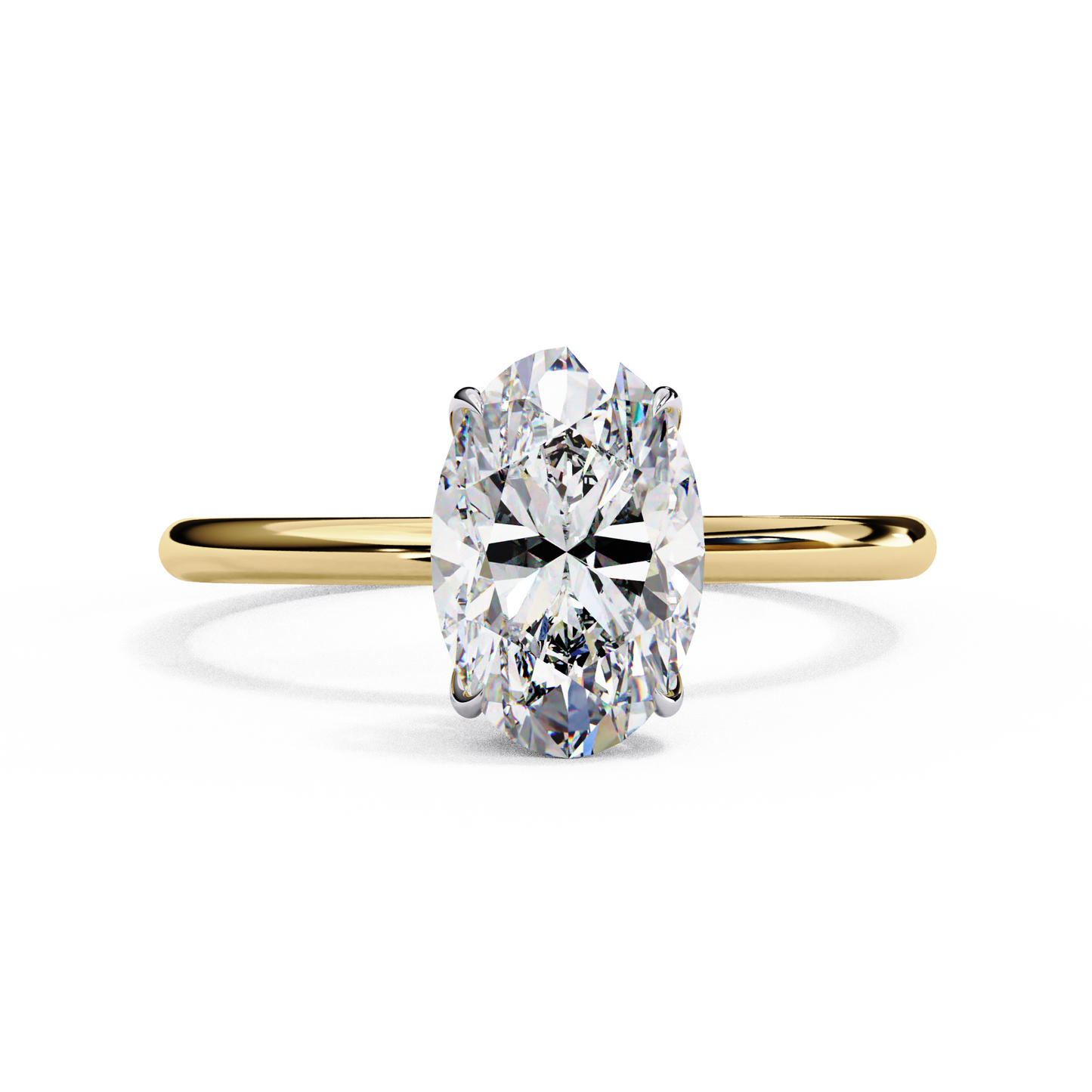 Women's Oval Cut Diamond Solitaire Ring