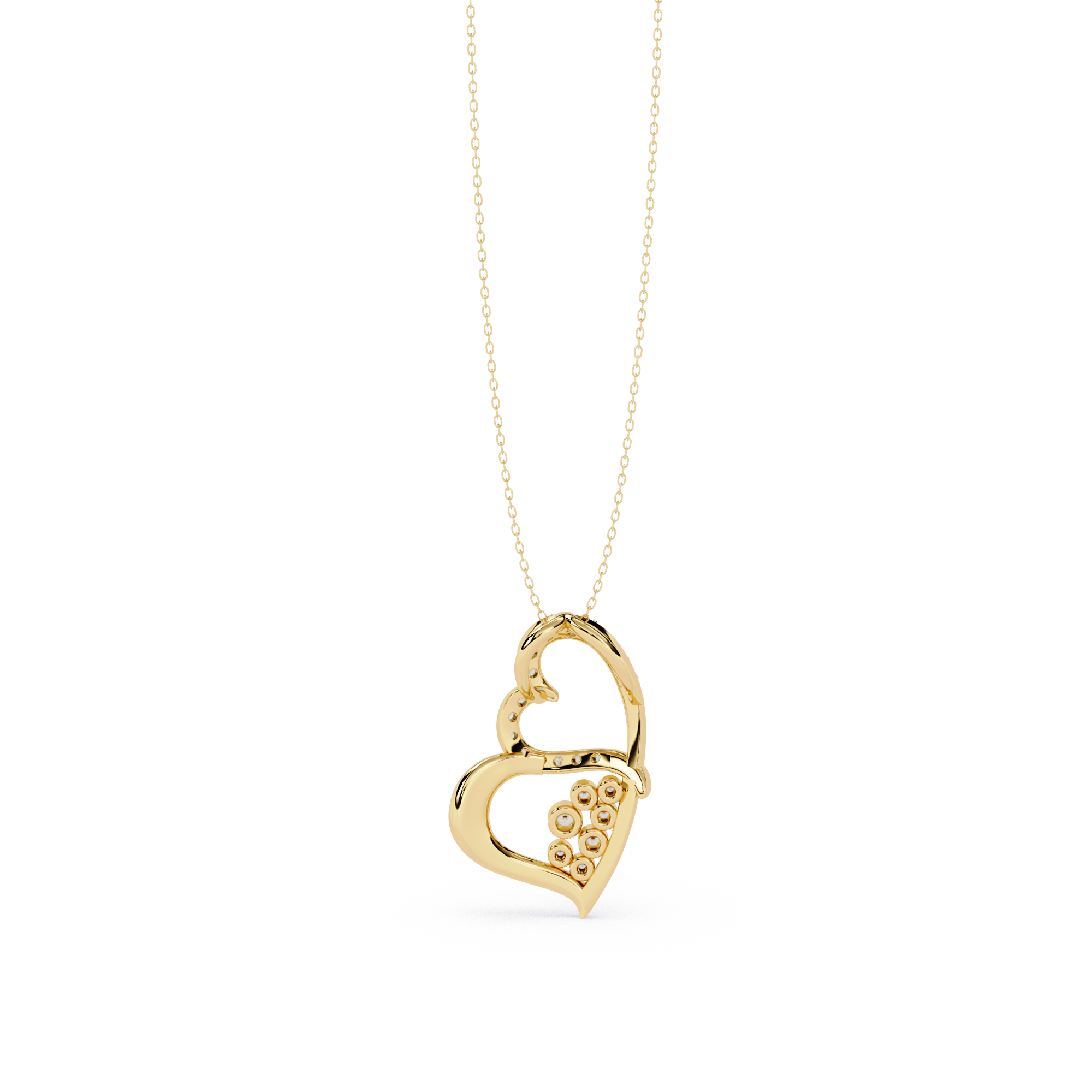 Modern Double Heart Design Pendant