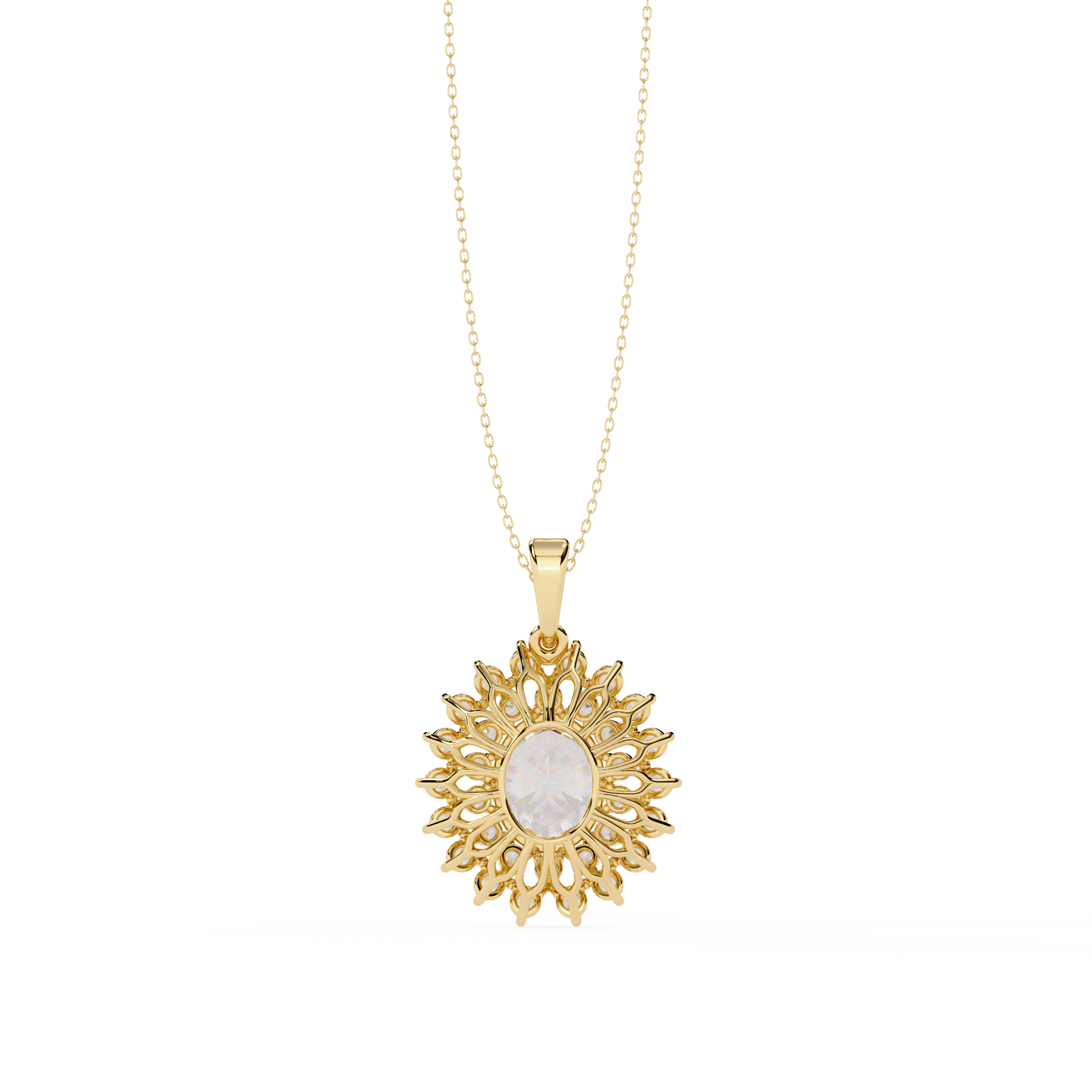 Dawn Oval Diamond Necklace