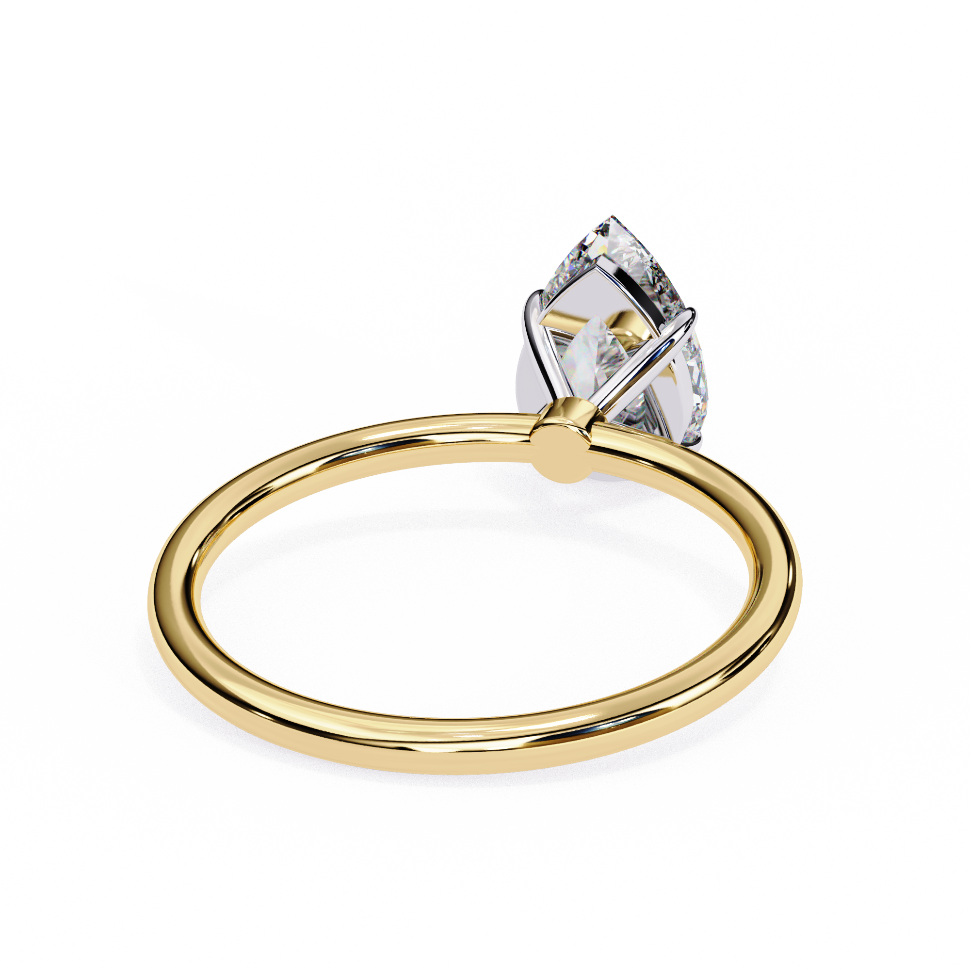 Women's Pear Cut Diamond Solitaire Ring