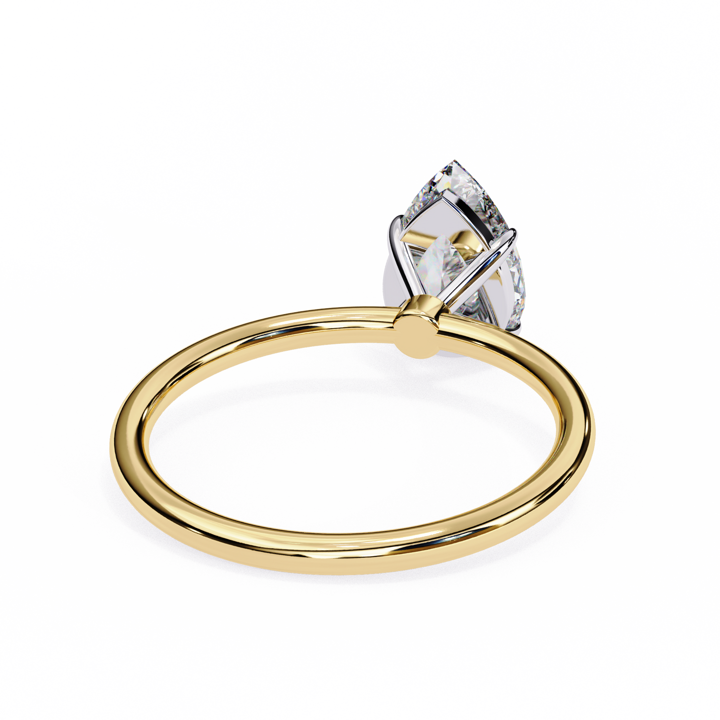 Women's Pear Cut Diamond Solitaire Ring