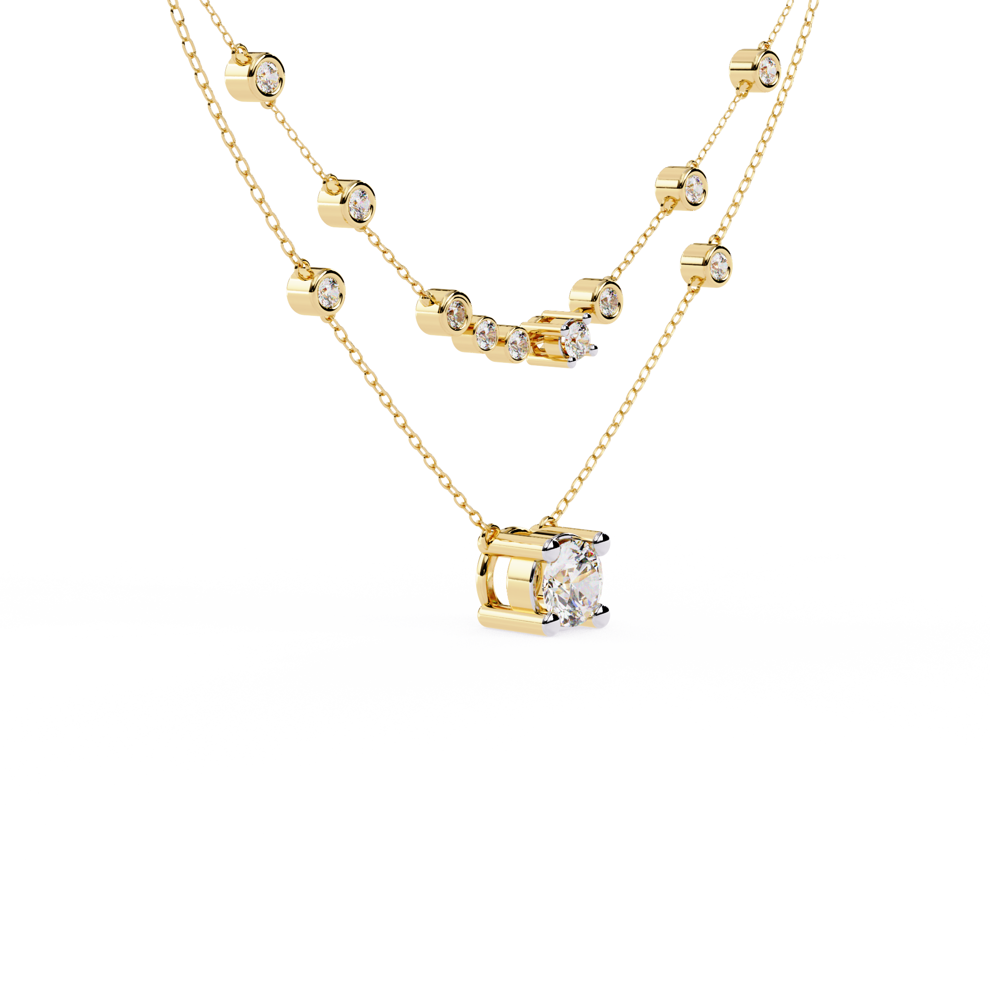 Premium Round Brilliant Diamond Solitaire Necklace