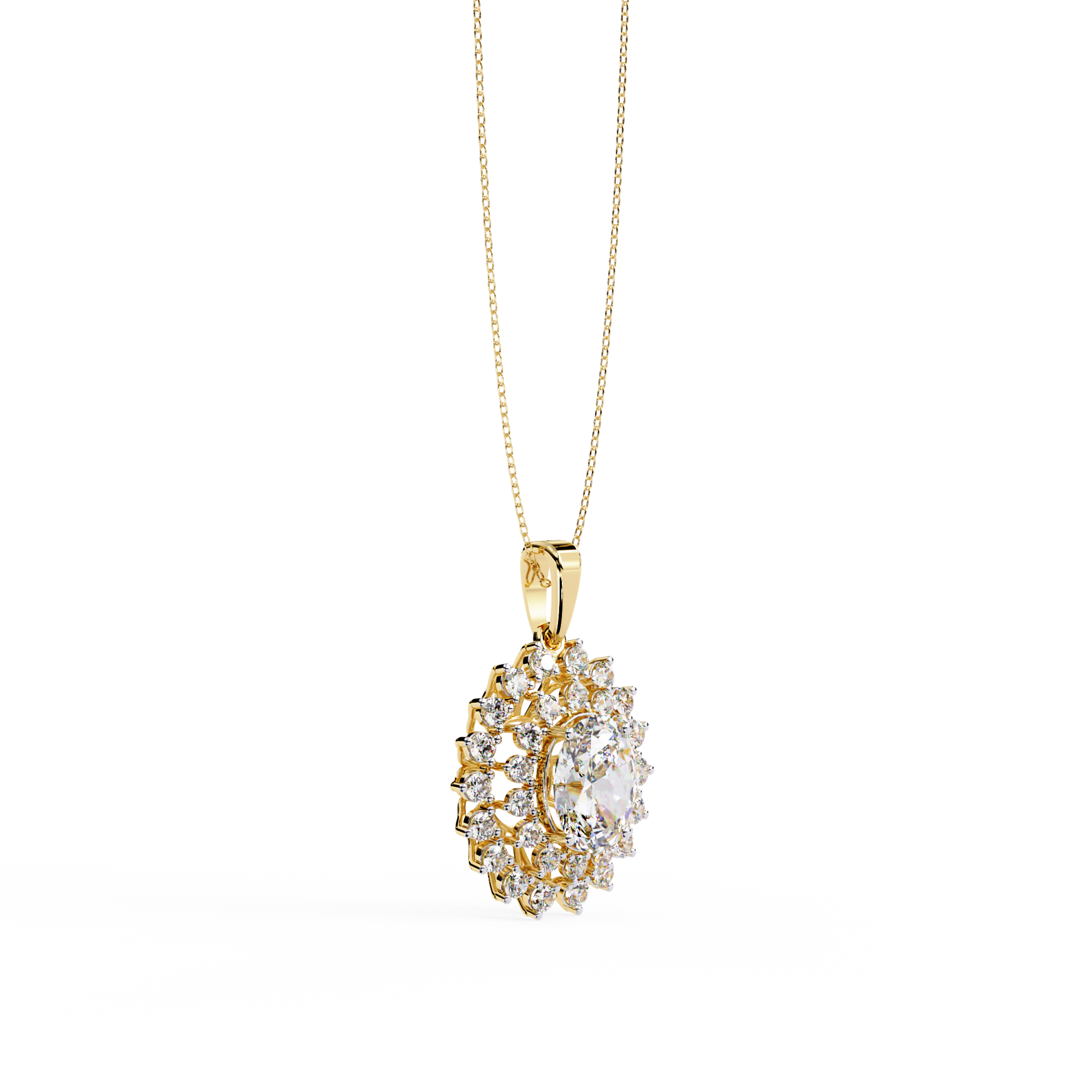 Dawn Oval Diamond Necklace