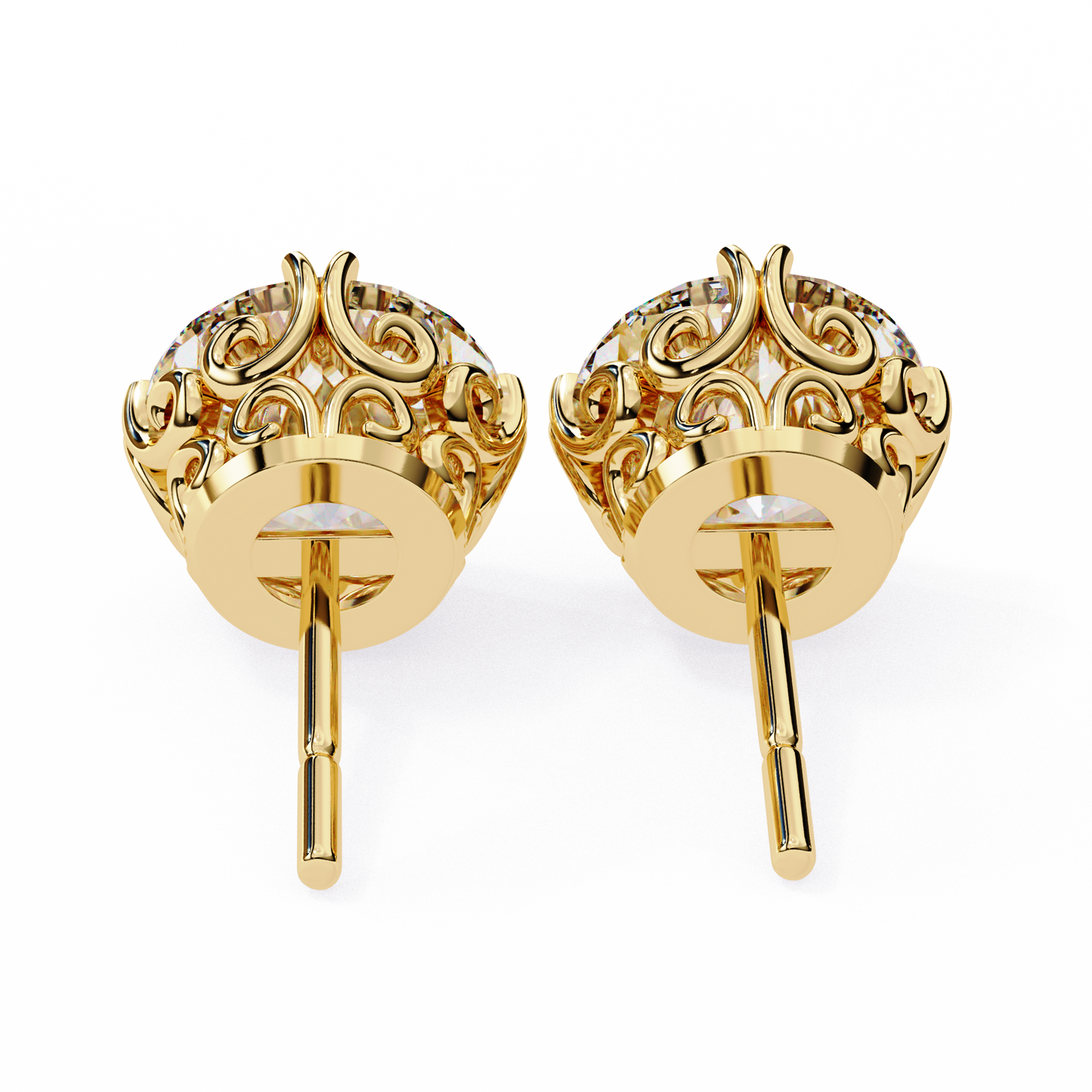Round Diamond Earrings