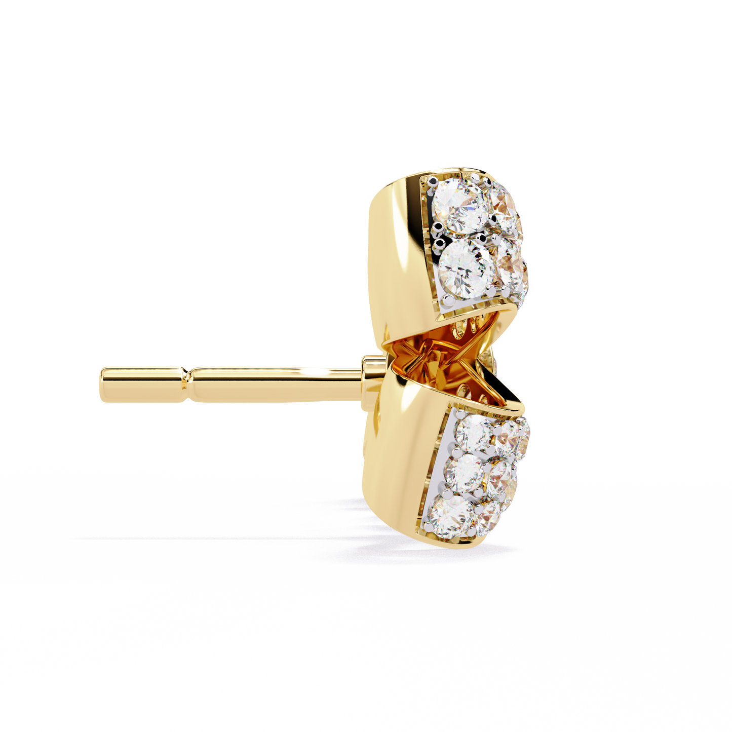 Diamond Bow Knot Stud Earrings